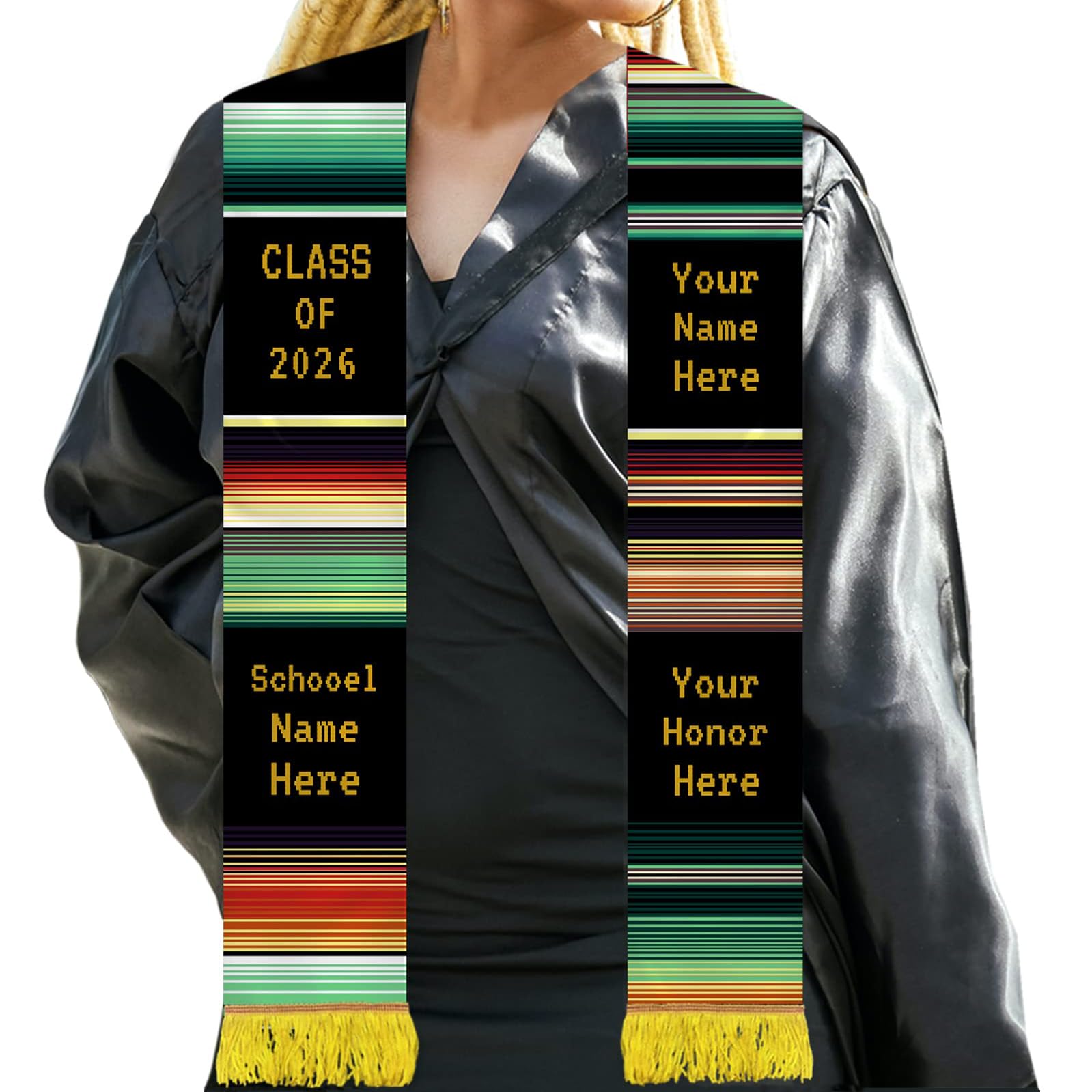 Aokizkdzsw Custom Stole Graduation Personalized 2026，Graduation Sash Class of 2026，Gifts for Valedictorian and Salutatorian
