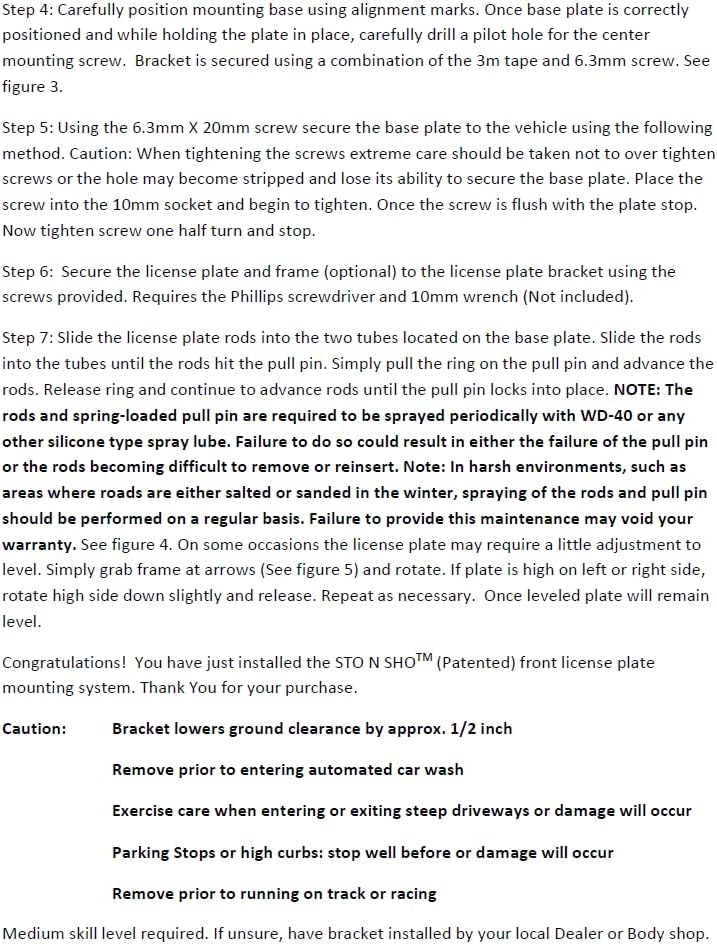 STO N SHO Front License Plate Bracket Compatible with 2019-2020 Mercedes AMG C43