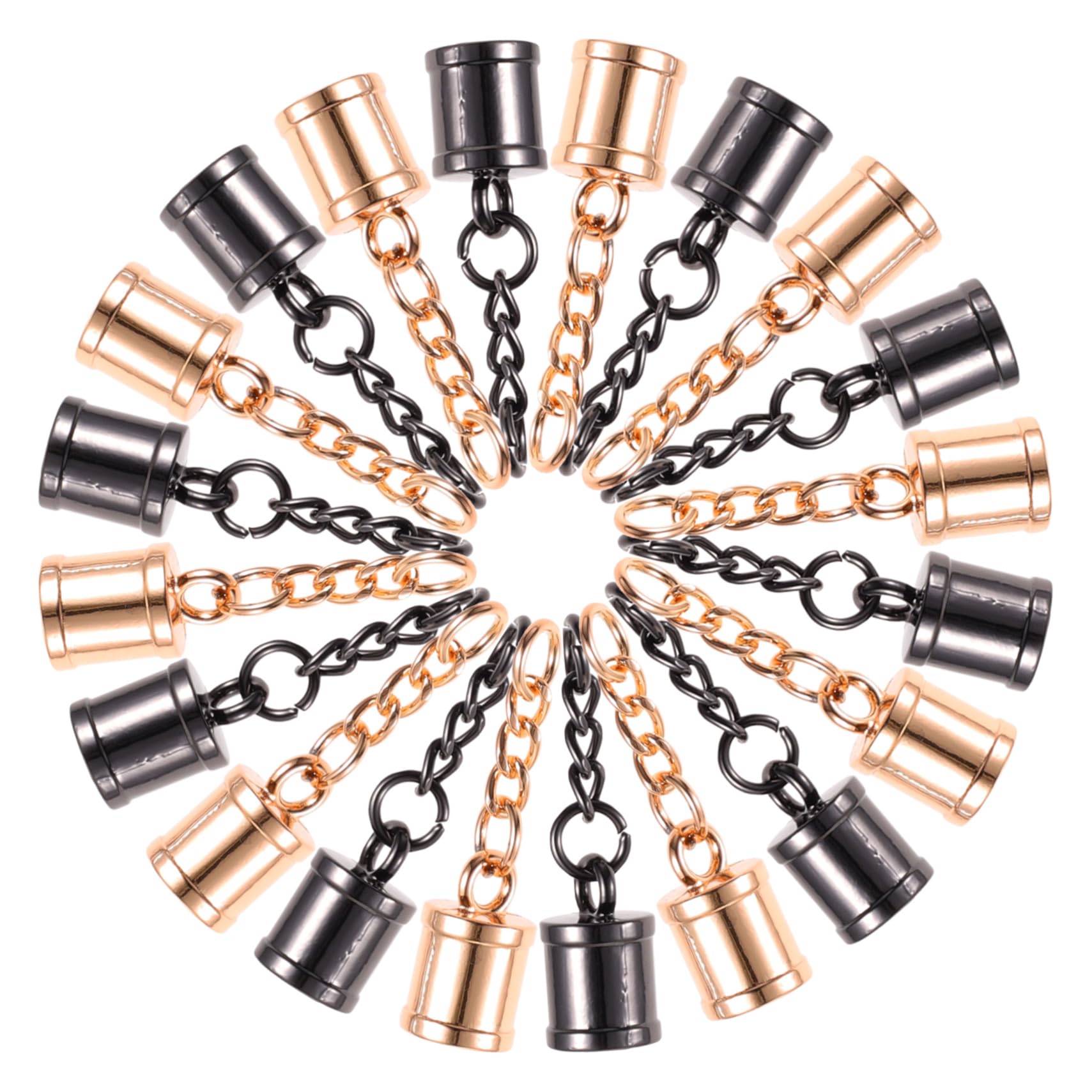 Holibanna 20Pcs Tassel Cord End Caps with Screws Durable Tassel Making Supplies Easy to Use for DIY Jewelry Handbags Crafts for Creating Lovely Tassel Pendants