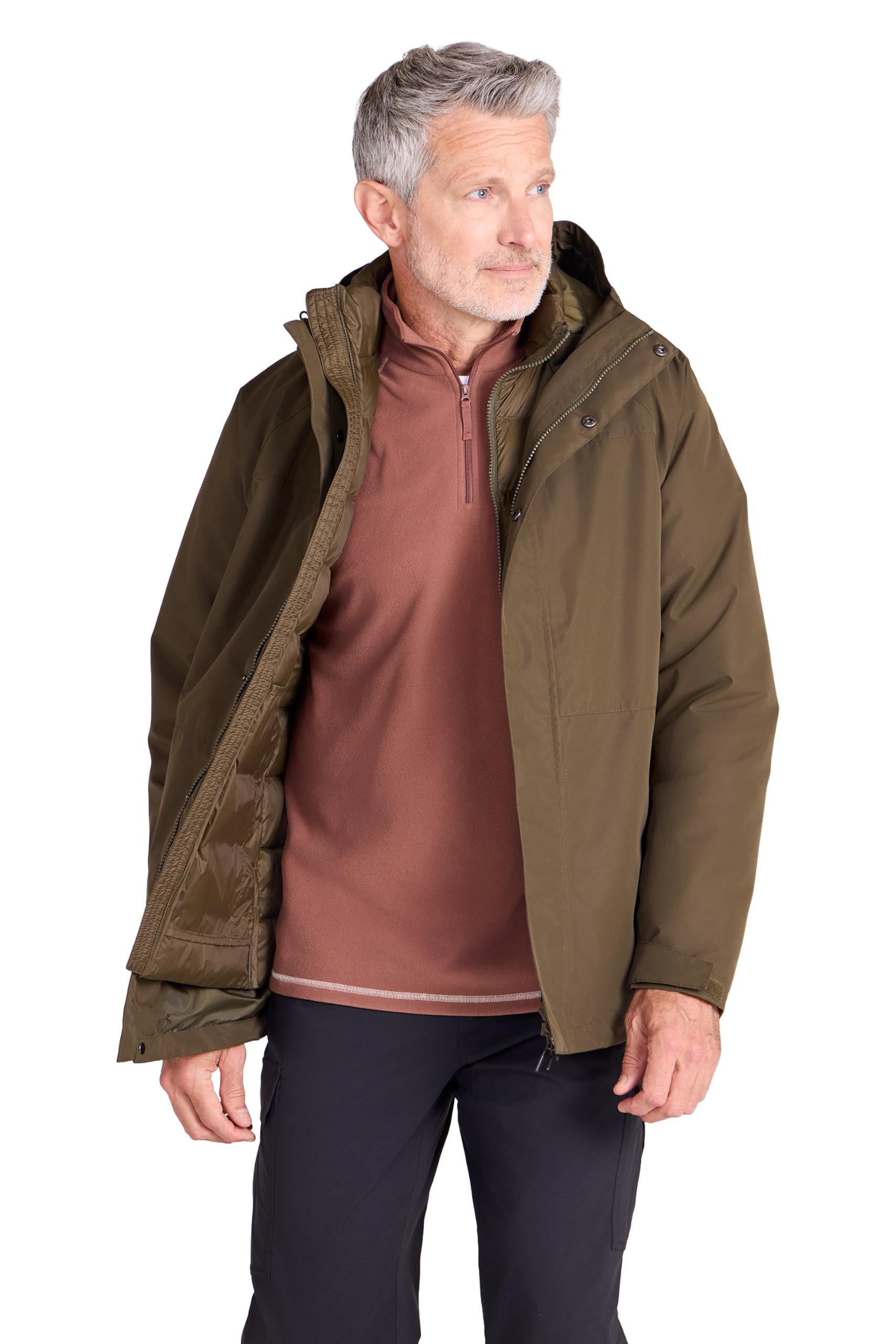 Alaskan Mens 3-in-1 Waterproof Jacket - Green