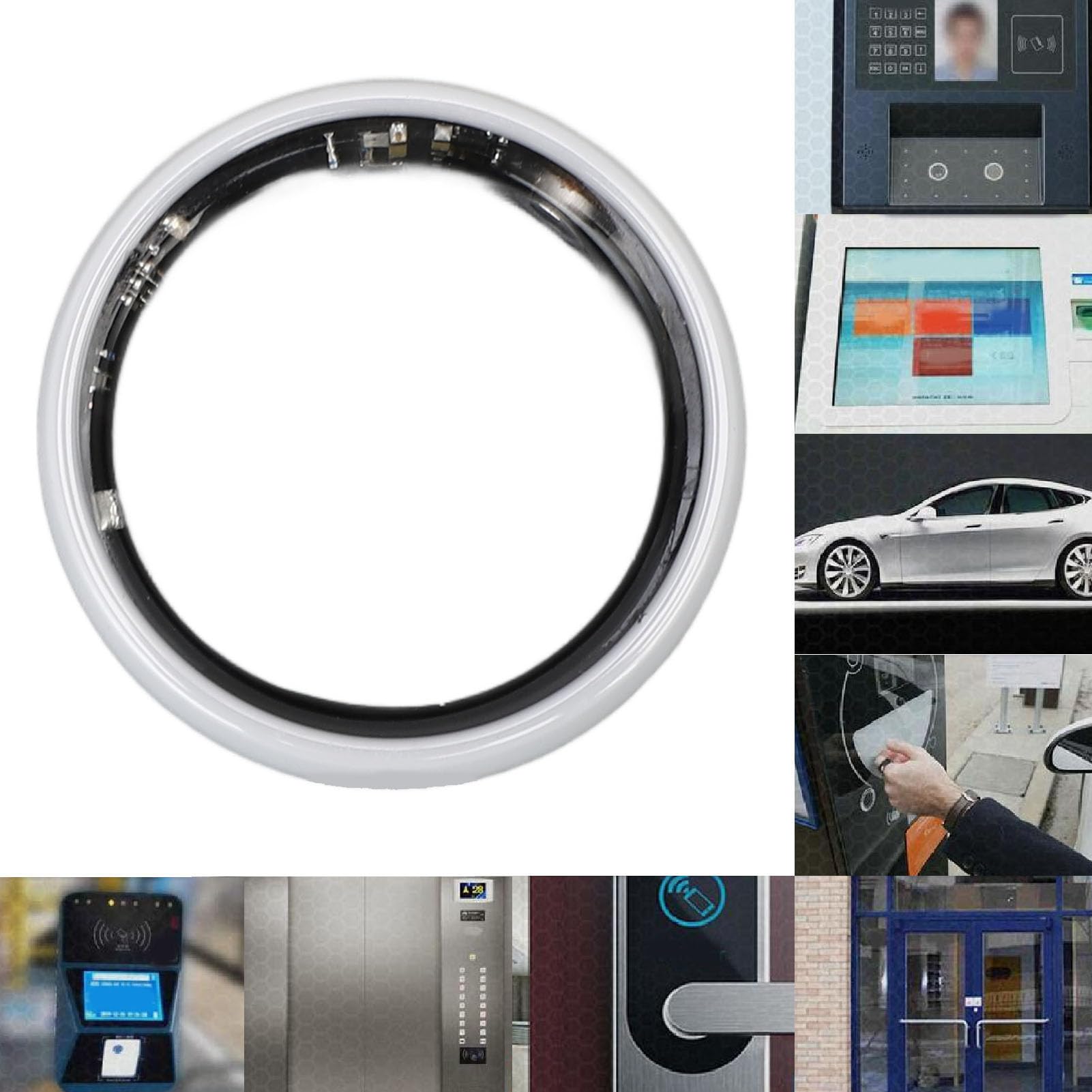 Anello Intelligente, Anello di Contapassi della Ceramica Indossabile da 50 M e IP68 Anello di Contapassi, Controllo di Accesso NFC, Anello di Tracciamento del Fitness di attività