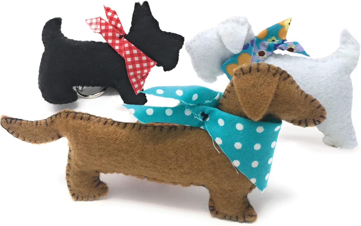 The Crafty Kit Company Felt Puppies Sewing Craft Kit for Beginners Including Felt Fabric, Needles and Instructions