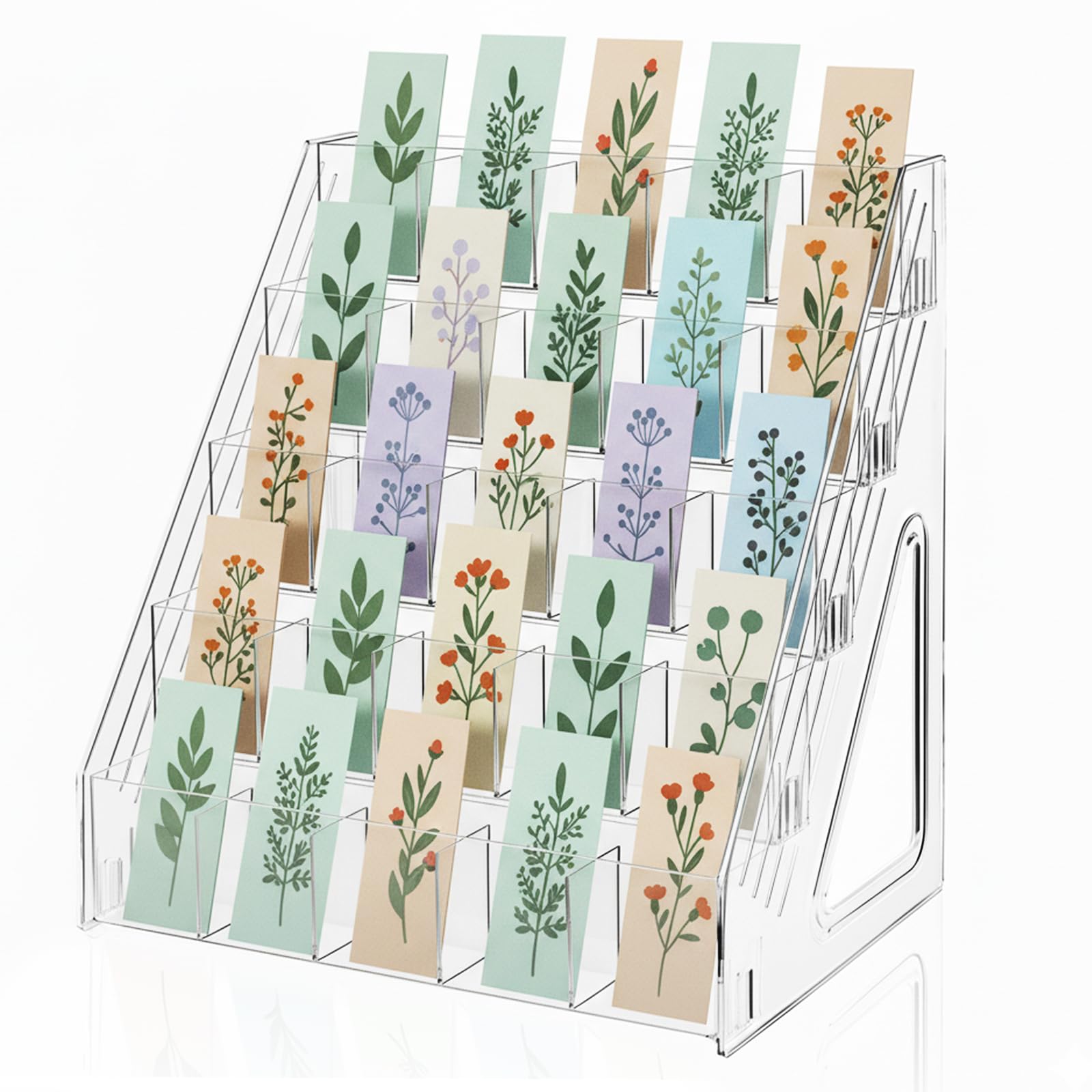 Photo 1 of GYSLEOT Bookmark Display Stand, 5-Tier Clear Acrylic Sticker Holder Rack