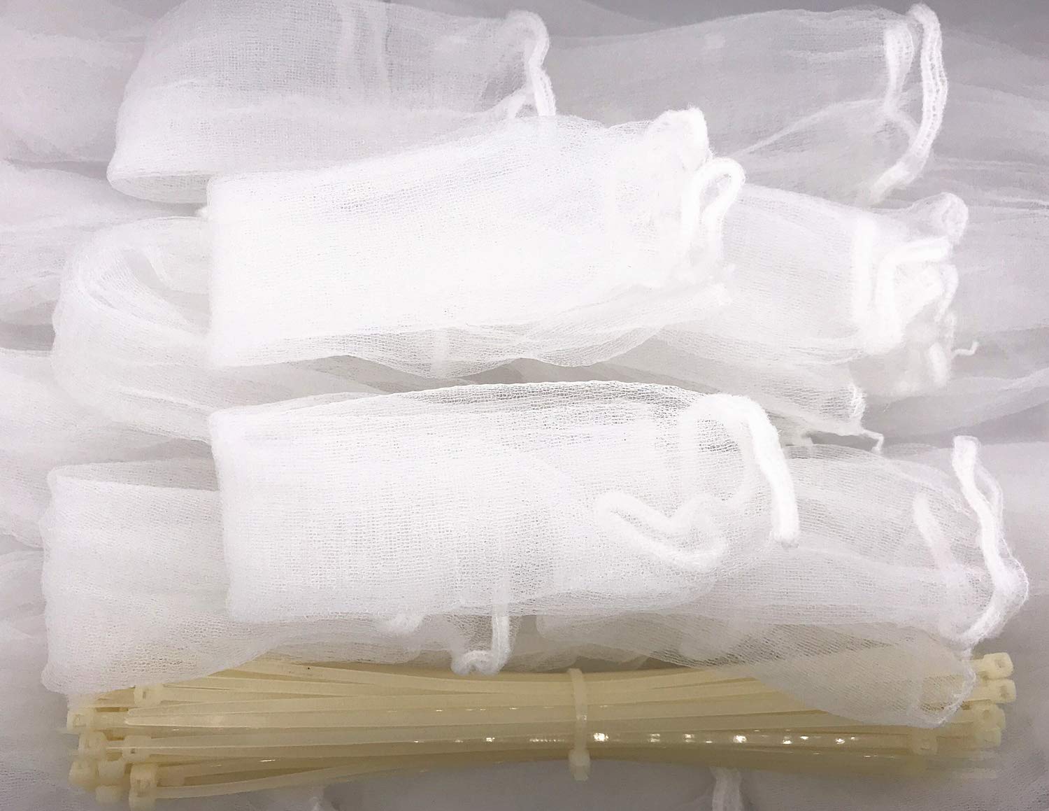 Aiboco 12 Pack Washing Machine Lint Snare Trap with Cable Ties, Washer Sink Drain Hose Lint Catcher, Laundry Lint Mesh Filters with Clamps