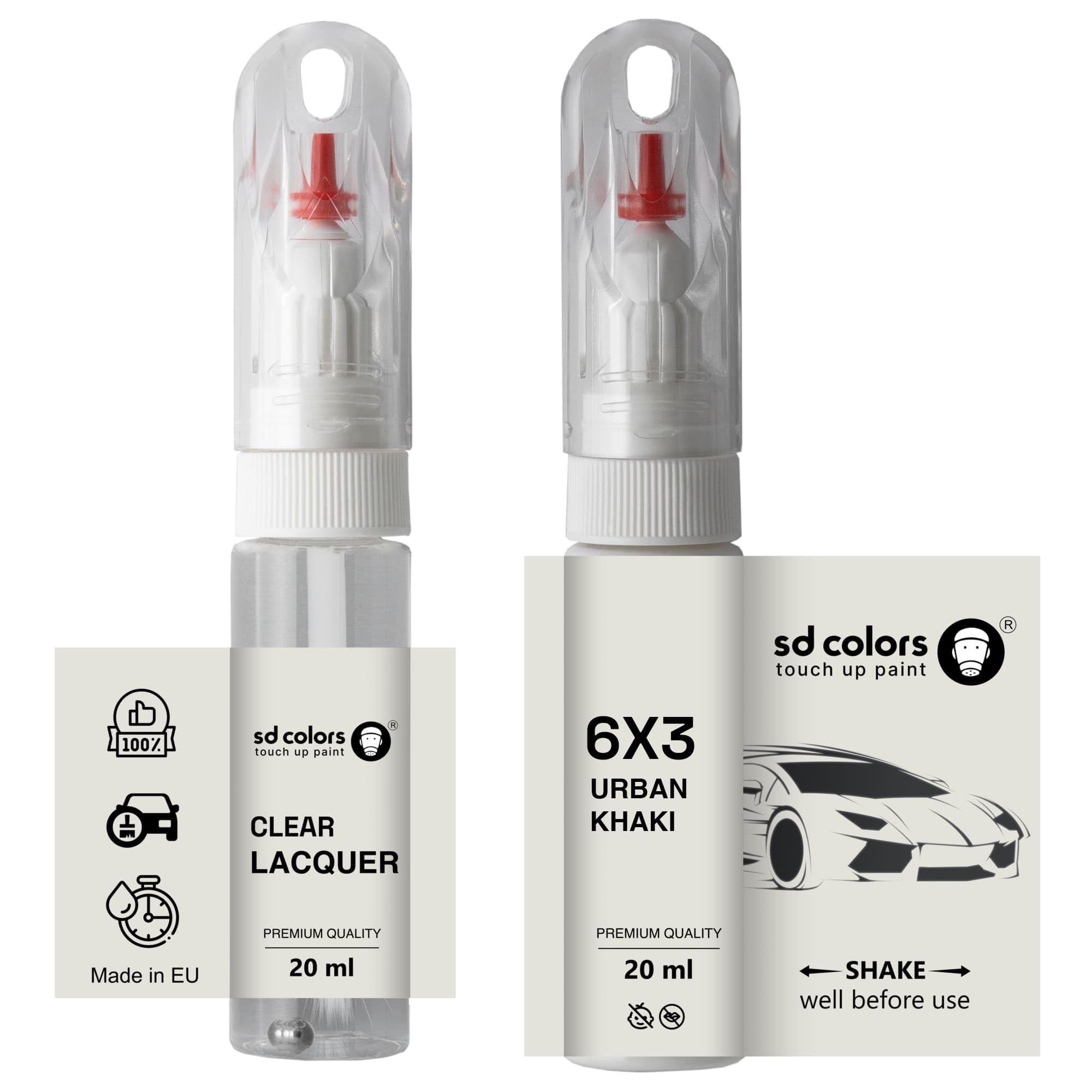 Sd Colors Paint+Lacquer Urban Khaki 6X3 Touch Up 20 Ml Paint Convenient Brush For Scratch Repair Fix (Paint+Lacquer)