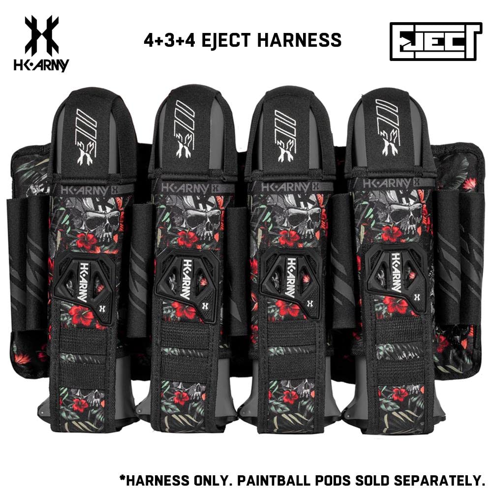 HK Army 4 + 3 Auswurf Paintball Geschirr Pod Pack – Tropischer Totenkopf
