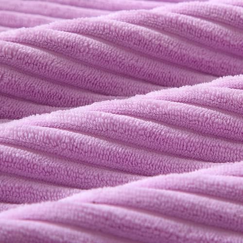 Miniatura 2 de Funda de almohada corporal oblonga de pana a rayas de 20 x 54 pulgadas, de poliéster, acogedora funda de almohada con cierre oculto de aspecto