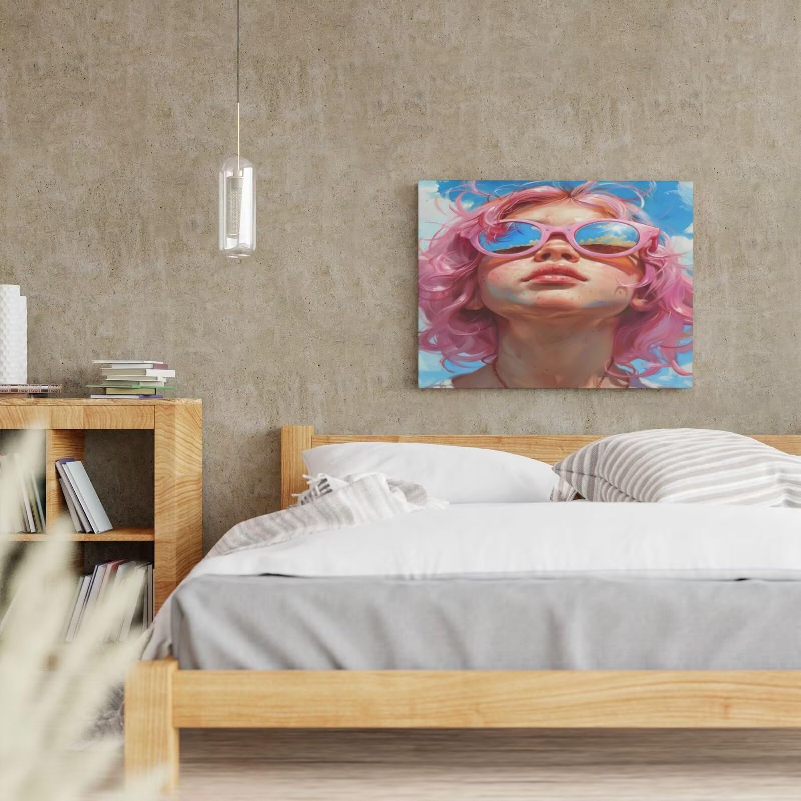 Kit per pittura con numeri per adulti, principessa, ragazza, pittura con numeri per principianti, pittura acrilica con 6 pennelli, pittura ad olio per decorazione da parete (100 x 75 cm, senza