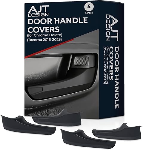 AJT DESIGN Cubierta de manija de puerta de automóvil para Toyota Tacoma (2016-2023) Cubierta de manija de puerta para eliminación de cromo