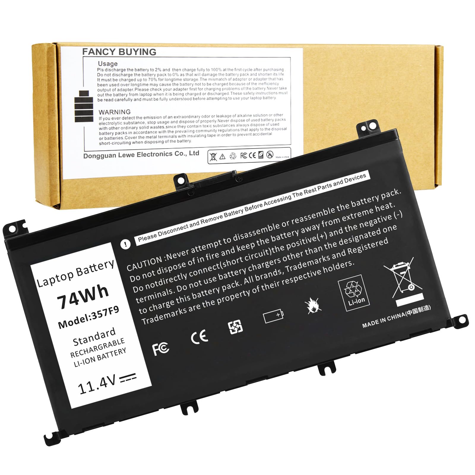 Amazon.com: 74Wh 71JF4 357F9 0GFJ6 Laptop Battery for Dell