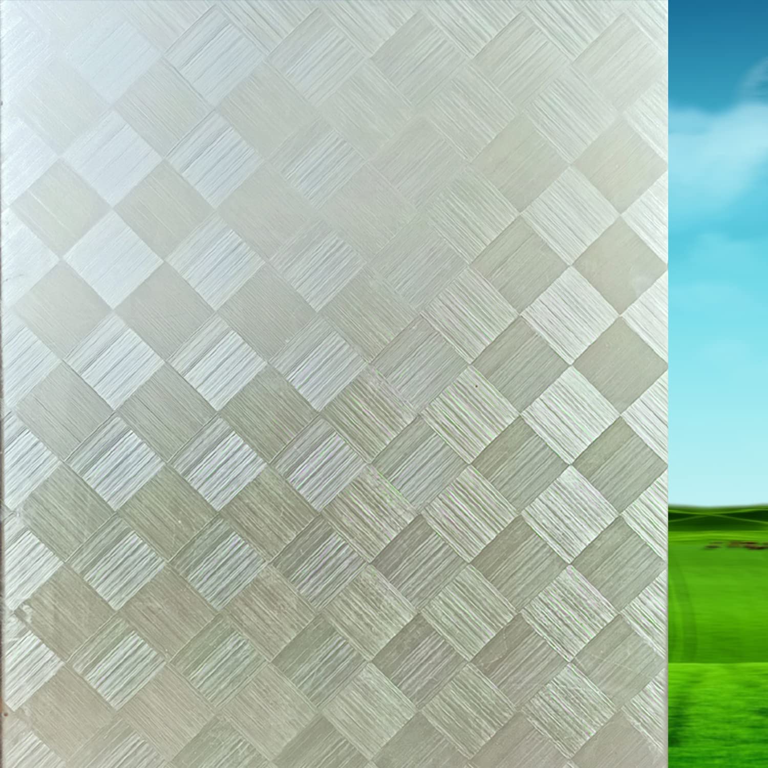 SIA VENDORS? 3D Multiple Window Privacy Film Frosted Removable Glass Door Film for Bathroom Home Office Static Cling Heat Control Window Decals Window Stickers (12 X 48 INCHES, Rectangle Pattern) (B09RWSV6RN) Amazon Price History, Amazon Price Tracker