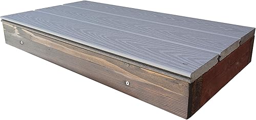 Miniatura 5 de Escalón intermedio al aire libre (fabricado en los Estados Unidos) (gris 48 pulgadas de largo) Gris,Madera de