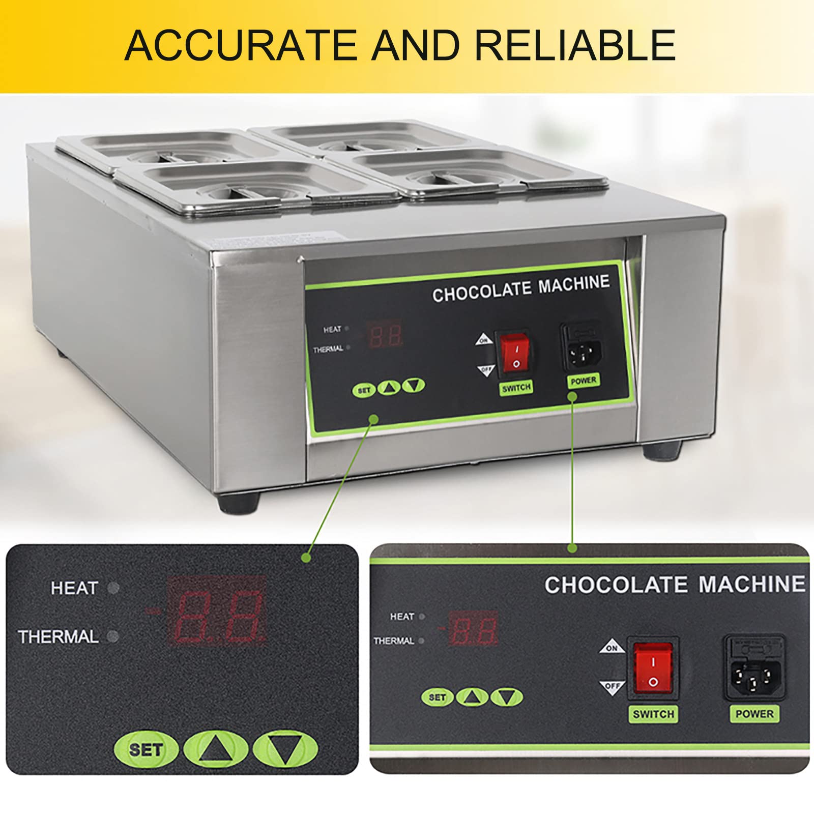 Amazon.co.jp: チョコレートウォーマー、0〜90℃、業務用チョコレート
