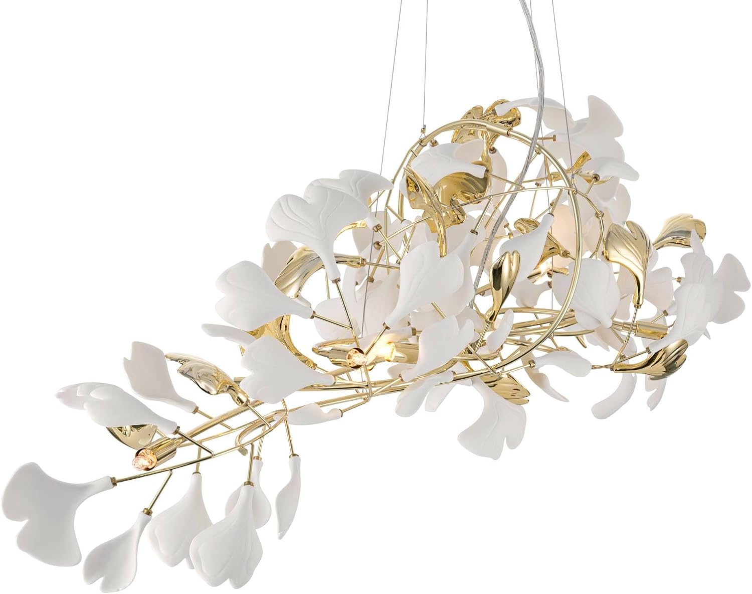 Possini Euro Design Possini Euro Descanso 48 1/4" W Gold and Ceramic 10-Light Chandelier