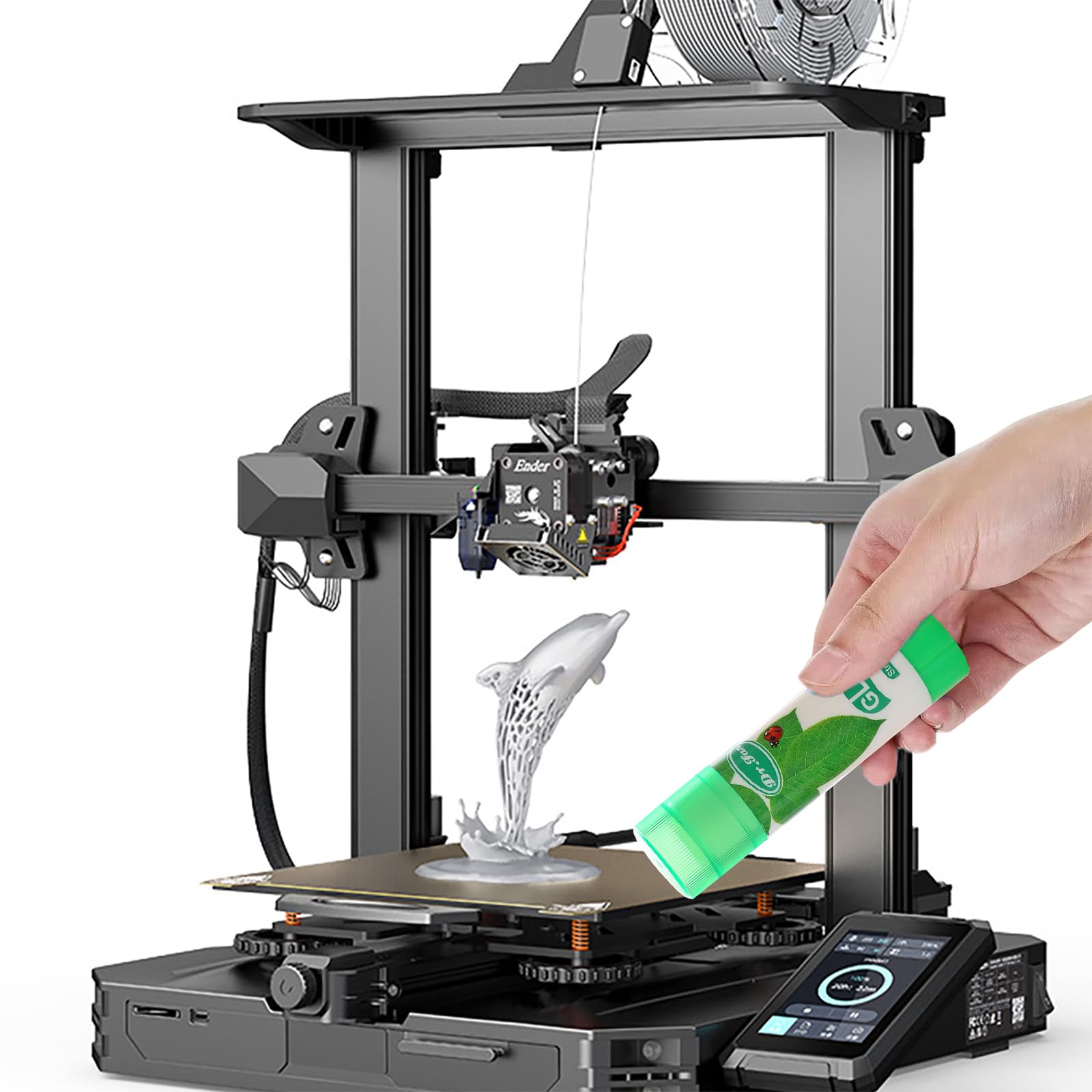 Kleber für 3D-Drucker, PVP Festkleber für Heizbett, verhindert Verformung, einfaches Lösen und waschbar, kompatibel mit PLA, ABS, Hüften, PET, ASA-Filamenten und verschiedenen Platten