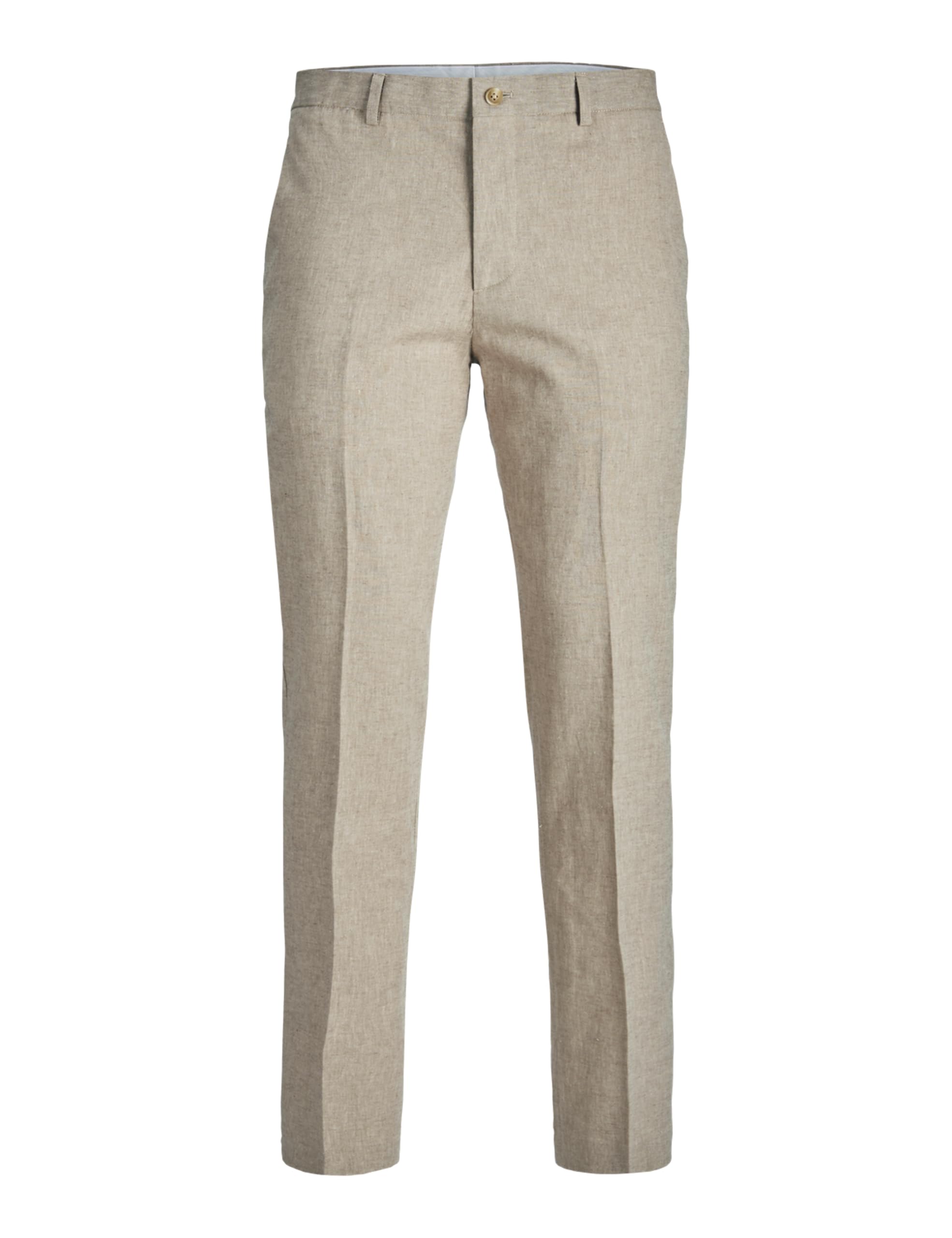 JACK & JONES Men's Jprriviera Linen Trousers Sn Suit Pants, Beige/fit: Slim fit, W52