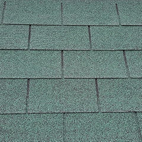 SUPAFLEX Forest Green Square Felt Shingles 4 Tab Shed Roofing Tiles with Nails Cover