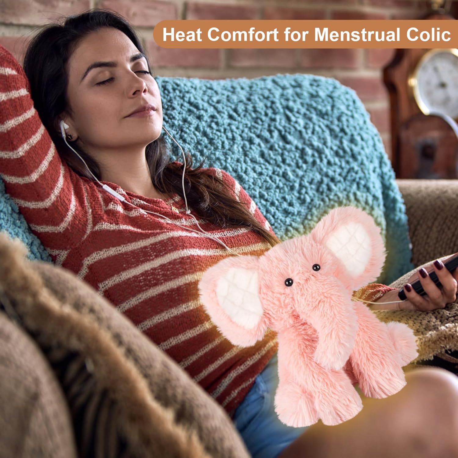 SuzziPals Heatable & Coolable Giraffe Stuffed Animal - Microwavable Heating Pad For Pain & Anxiety
