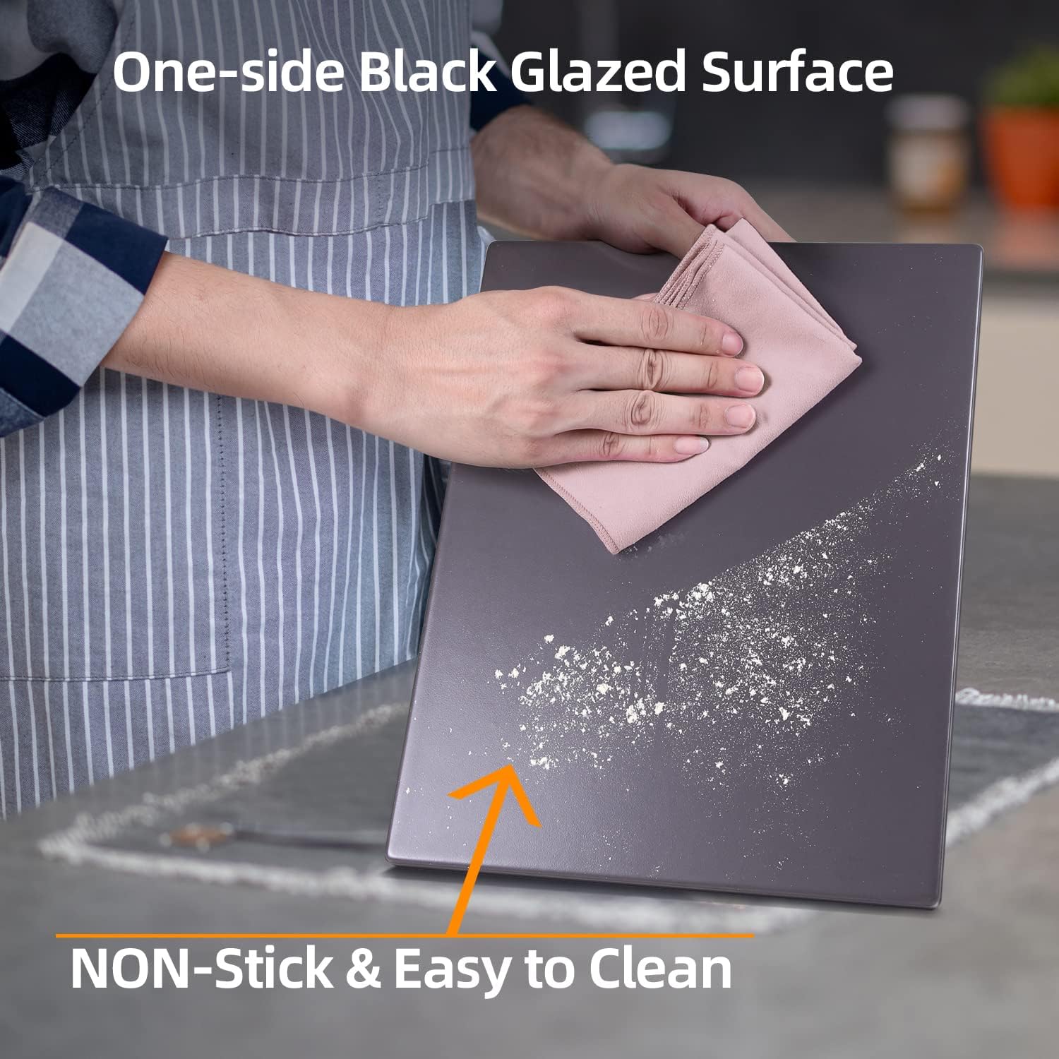 Pizza Stone for Oven Grill, Ohuhu Black Glazed Surface Thermal Resistant Baking Stone for Bread, 15x12 Inch BBQ Cooking Stone with Bamboo Pizza Peel Paddle for Grilling Pies, Pastry Bread, Crust Pizza : Patio, Lawn & Garden