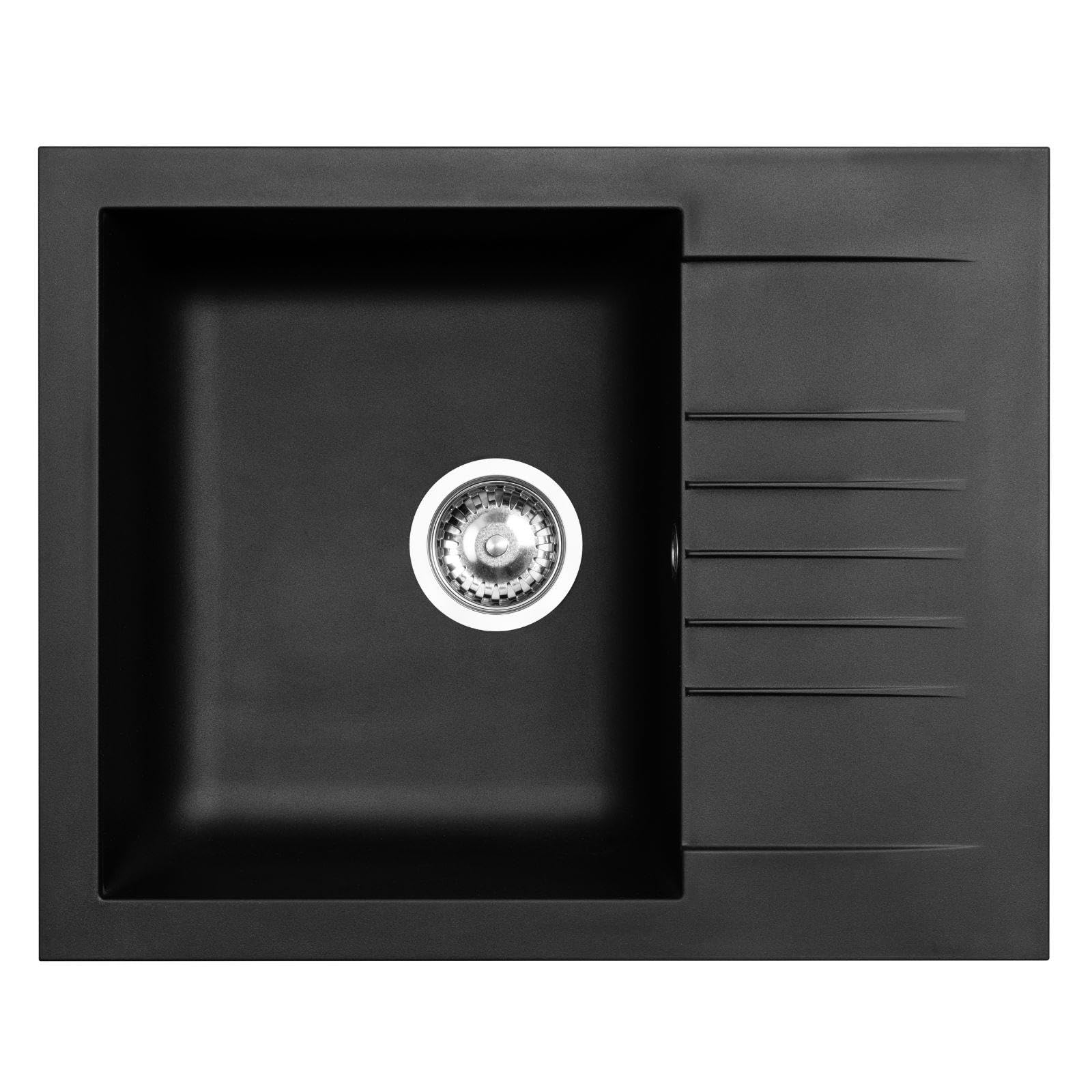 LD65BL Fregadero Negro 1 Seno con Escurridor Composite BIO