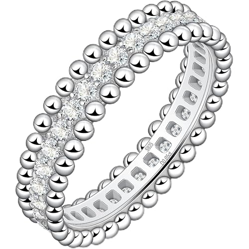 Moissanite Wedding Band for Women Full Eternity Ring