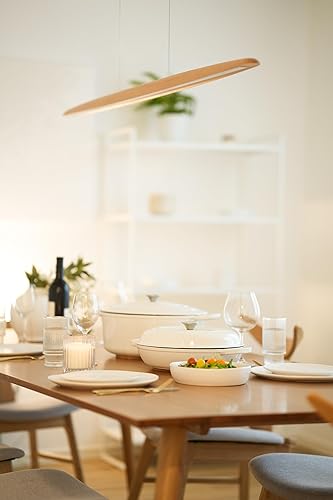 Miniatura 6 de Larder & Vine Juego de utensilios de cocina de hierro fundido esmaltado de 4 piezas horno holandés de 8 cuartos de galón con tapa, estofador de 3.6