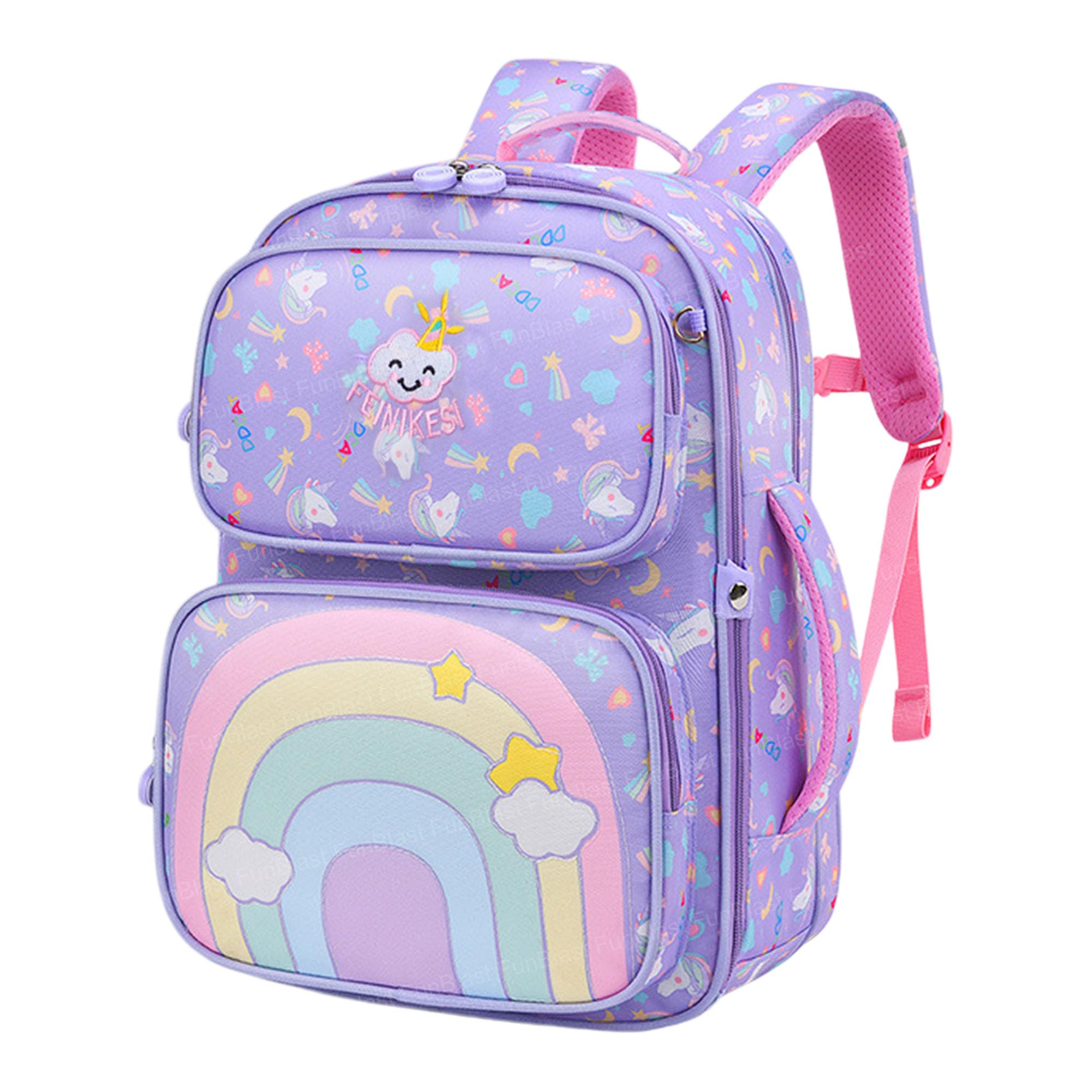 funblast Unicorn Backpack for Girls - Stylish School Bag for Girls, Orthopedic School Bags, Lightweight Large Capacity Bag for Boys Girls Kids, Travel Bag (39 X 30 X 15 CM)-picture-45