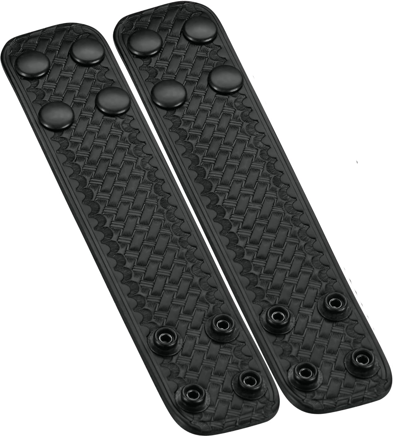 Duty Belt Keeper Double Width 1.75 inch with Double Snap Closure Genuine Leather for Belts 2 1/4 inch Wide, 2 Pack