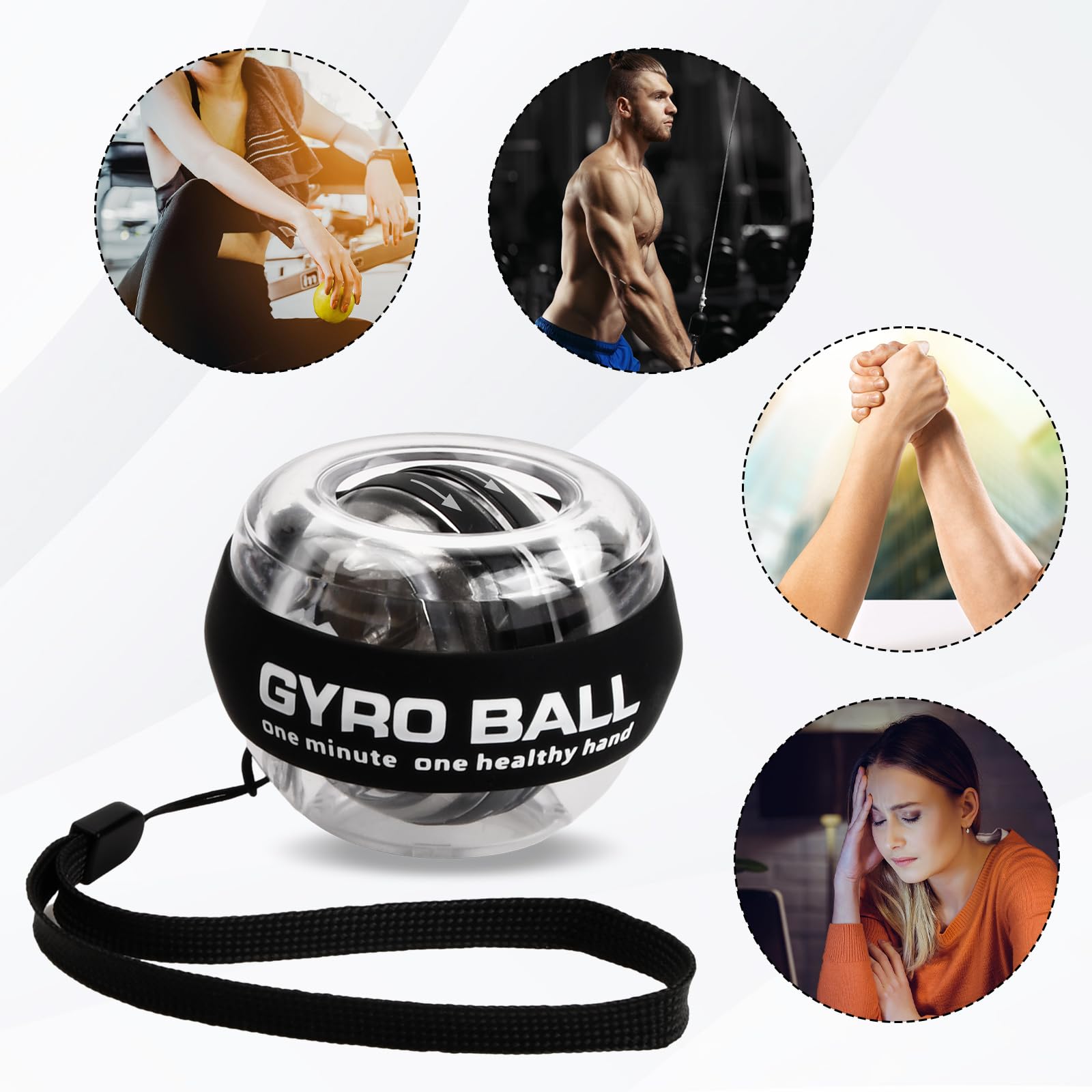 Omesiry Hand Grip Musculation Main Kit de 5(10-100kg), Entraîneur de