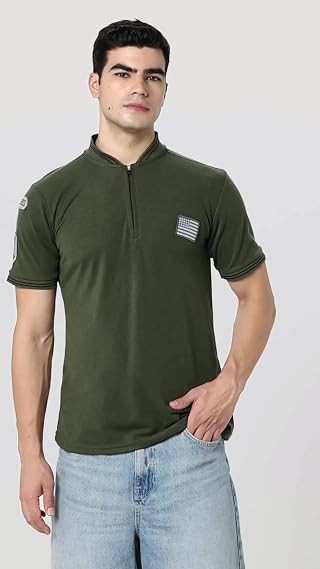 Lymio Polo T-Shirt for Men, Collar T-Shirt Style, Regular Fit
