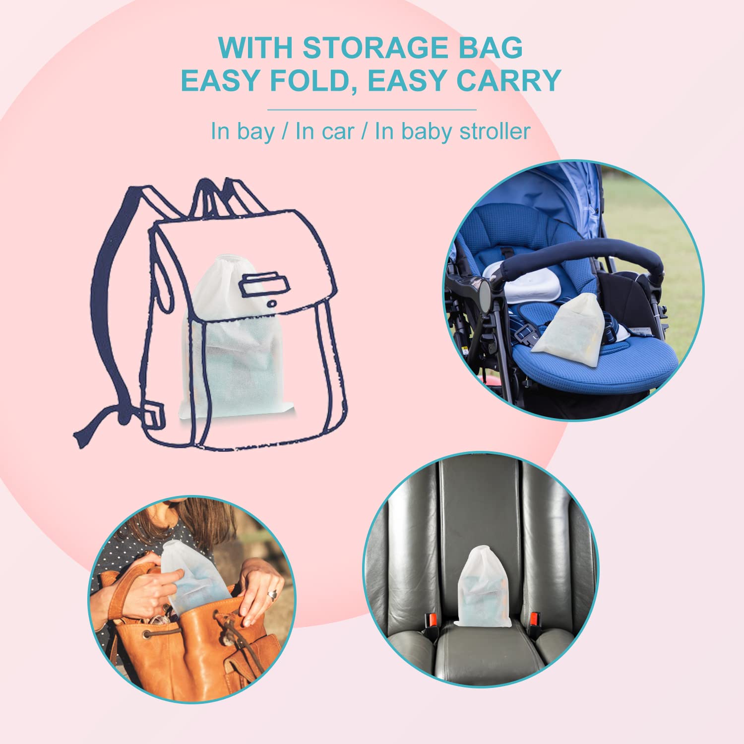 CPROSP Pot Pliable Enfant Voyage avec Sac de Rangement
