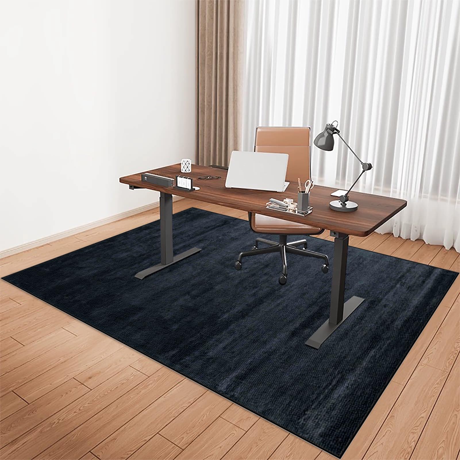 Schreibtischstuhl Unterlage, Bürostuhl Matte, Bodenschutzmatte Bürostuhlunterlage Gaming Teppich, Bodenschutz Bürostuhl Teppichschoner für Hartböden, Parkett, Laminat, Teppichboden 80 x 120 cm