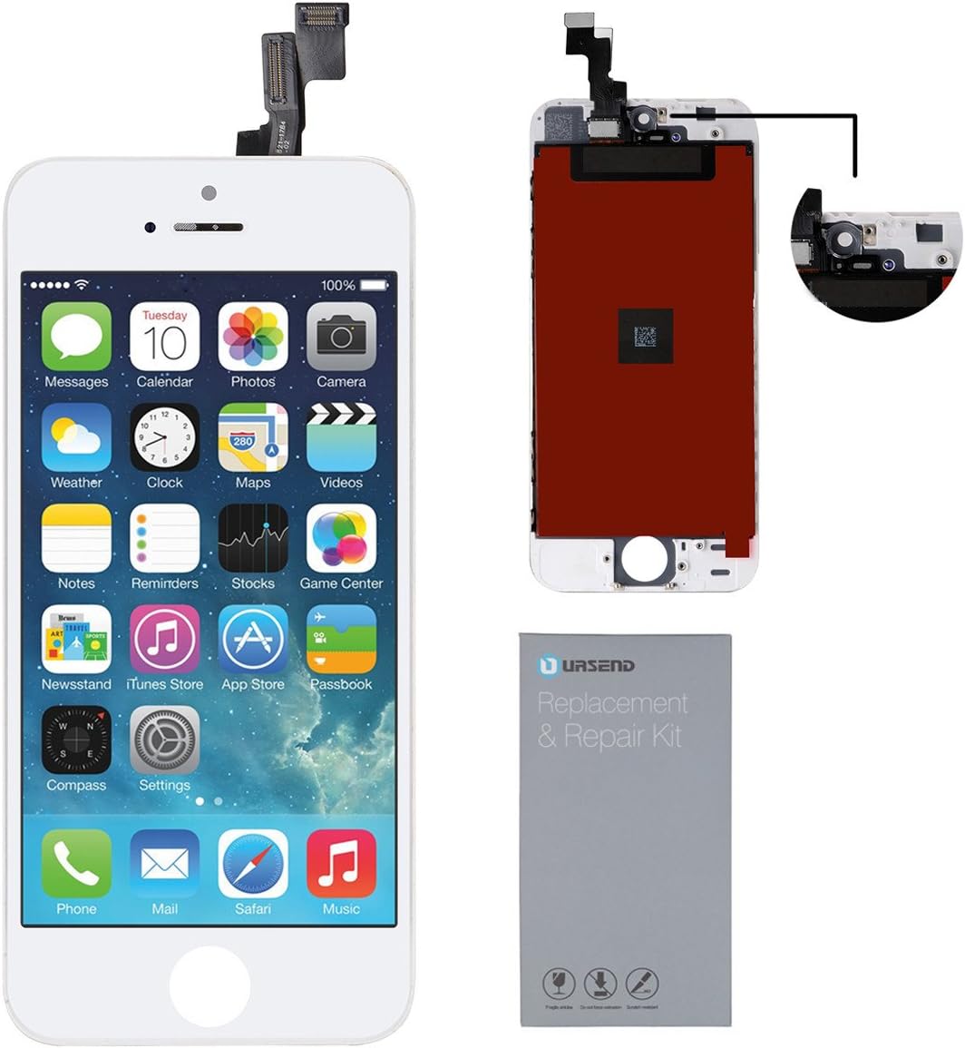 Replacement White LCD Display and Touch Screen Digitizer Assembly. Compatible with iPhone SE and iPhone Model A1723