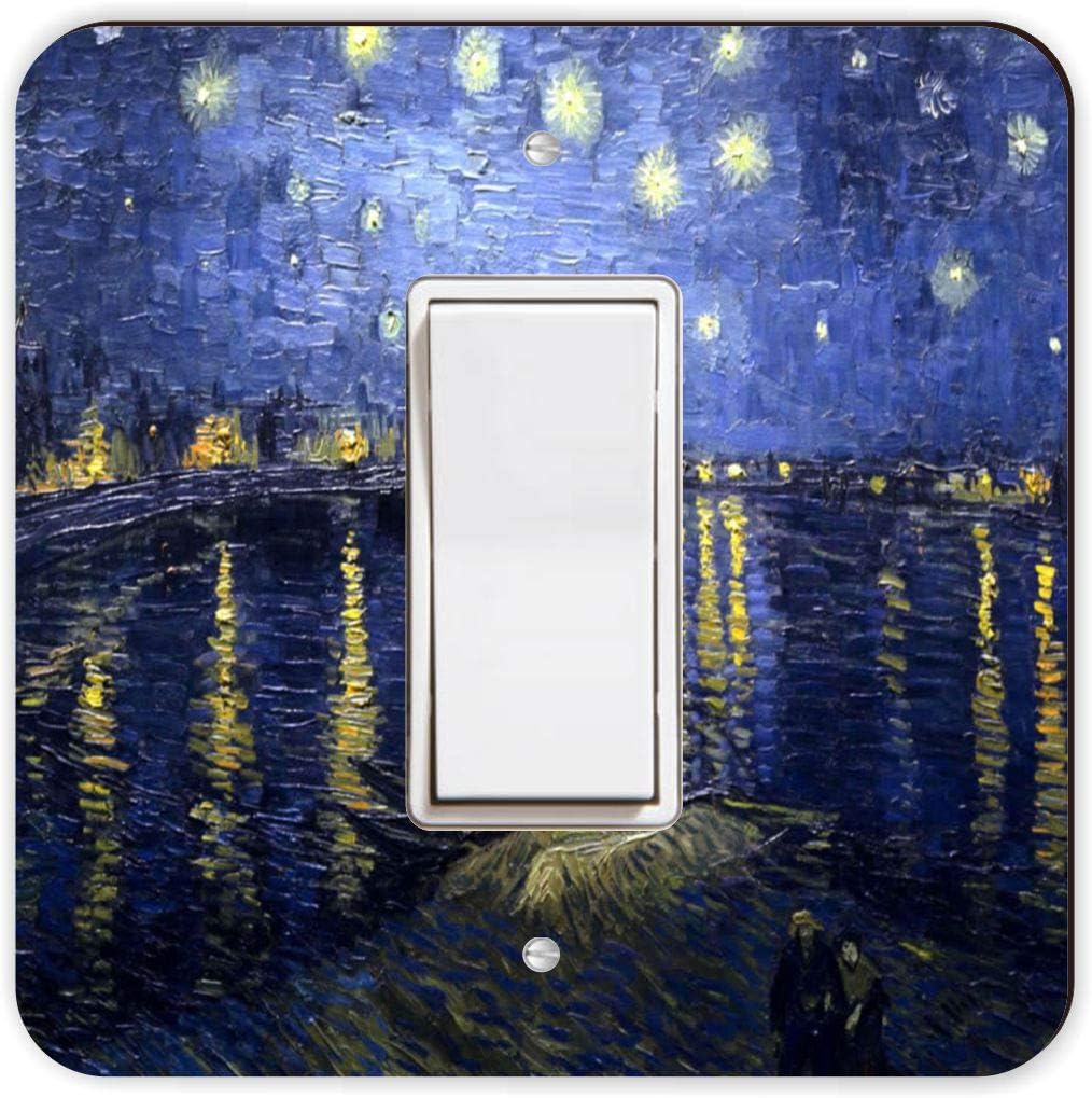Van Gogh starry Night Light Switch Plate Cover GFI Rocker One