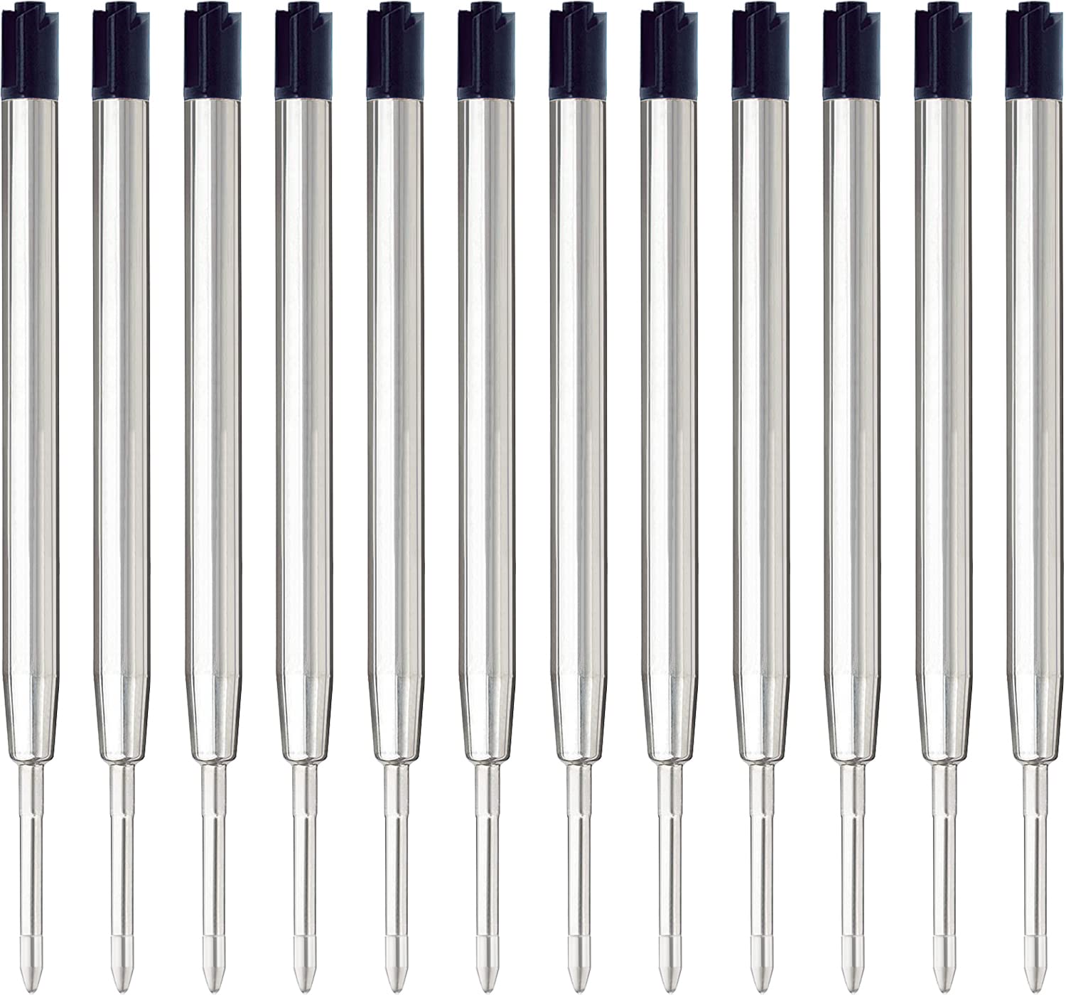Black Ink Pen Refills Ballpoint Black, 12 Pack Ballpoint Pen Refills Medium Point 1.0mm Tip Smooth Writing Pen Refill (12 Black)