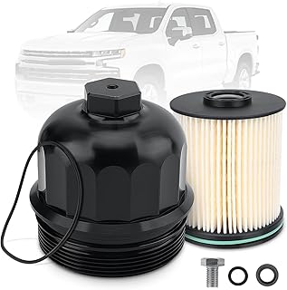134001 Billet Aluminum Fuel Filter Housing Cap Compatible with 2017-2020 GM Duramax 6.6L L5P Chevy Silverado/GMC Sierra 2500HD 3500HD (with TP1015 fuel filter)