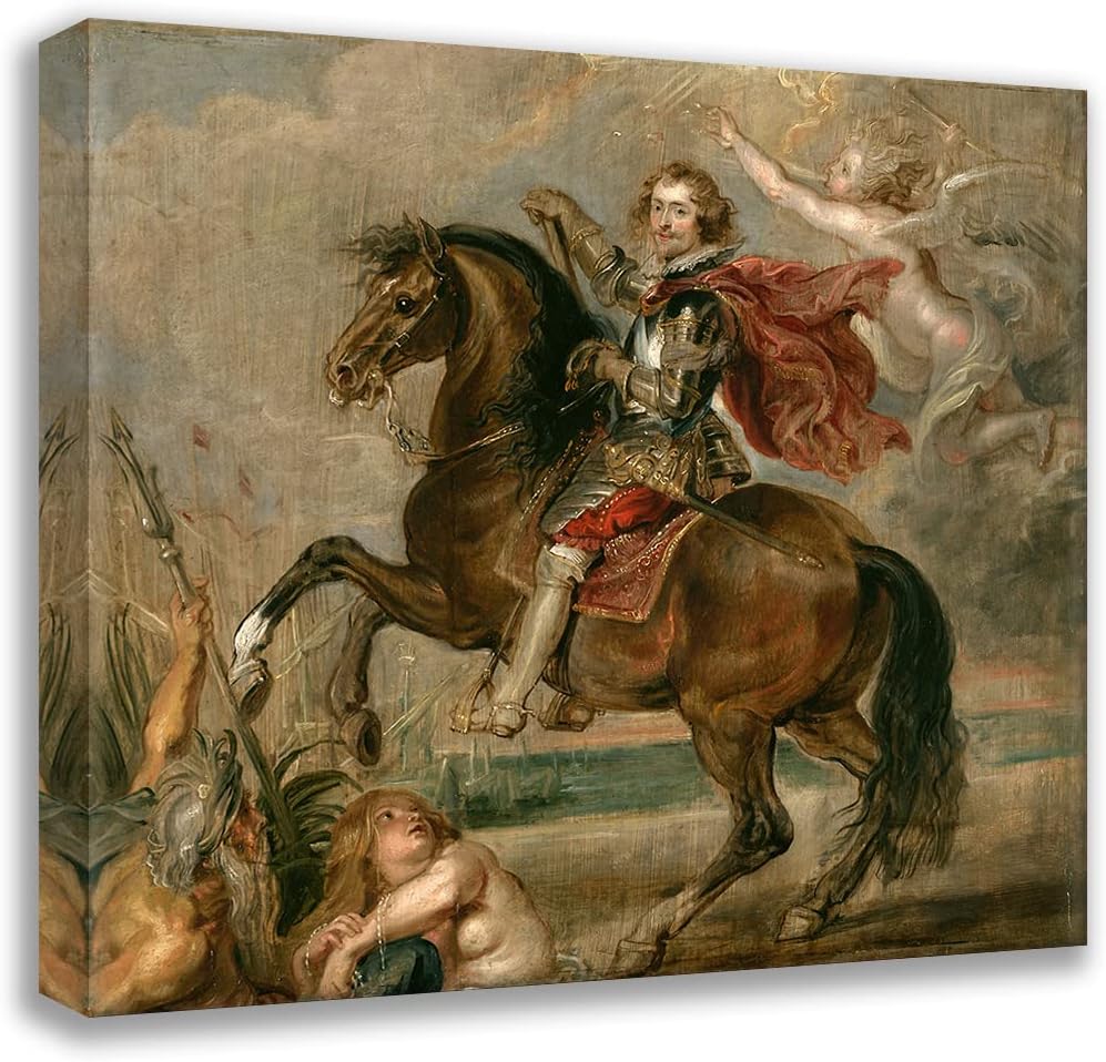 ArtDirect Equestrian Portrait of the Duke of Buckingham (1625) 18x16 UnFramed Museum Art Print Poster Ready for Framing by Peter Paul Rubens (Flemish, 1577-1640)
