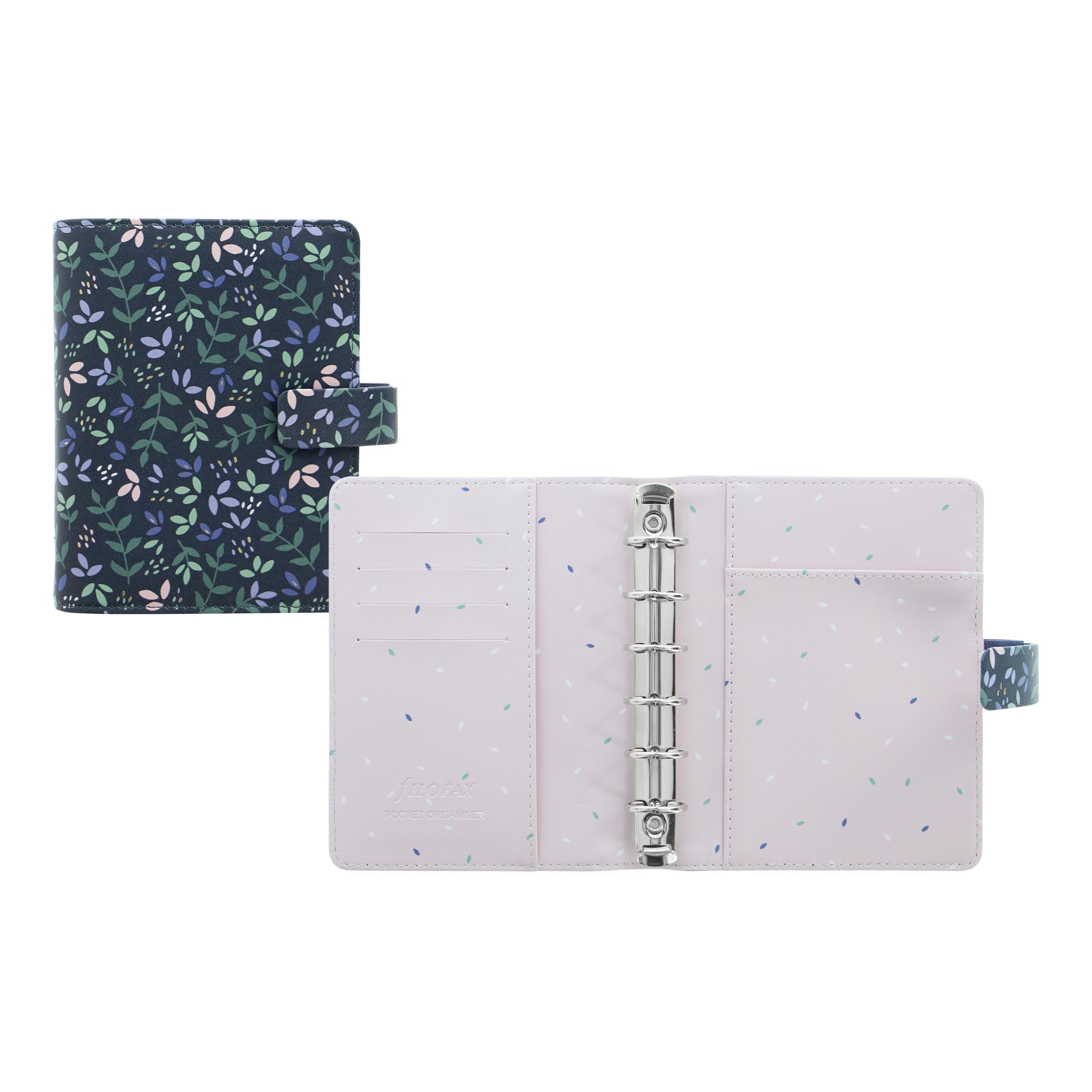 Filofax Organizer da giardino, tascabile, effetto pelle, dettagli in lamina d'oro, sei anelli, visualizzazione settimanale, multilingue (C028717)