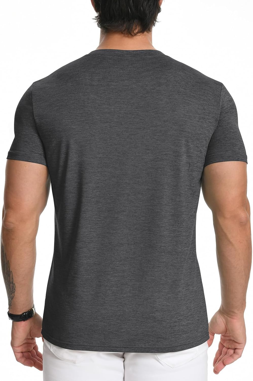 KESIHAN Men's T Shirts V Neck 2 Pack Tees Breathable Everyday Essential Casual Tops - Image 5