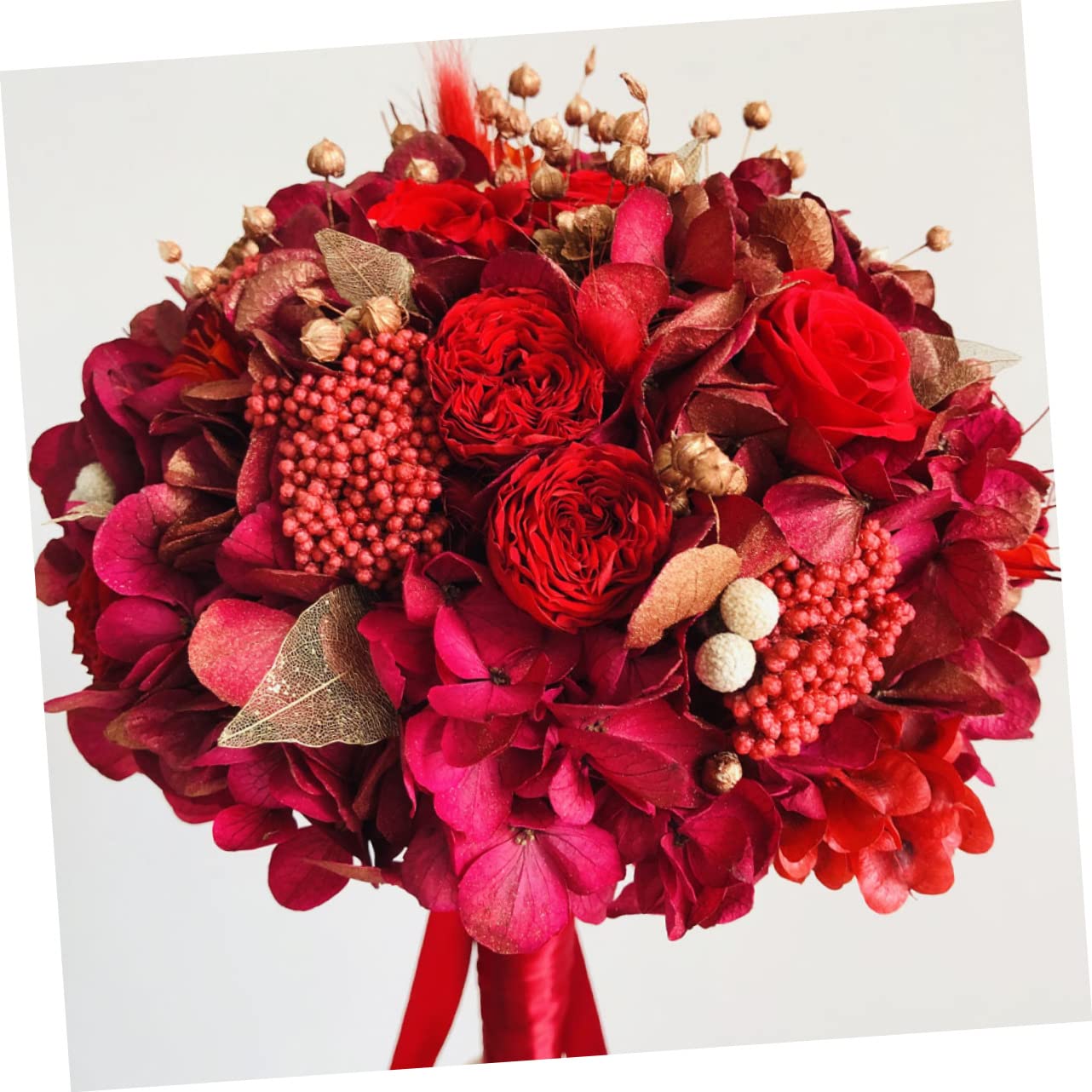 Garneck 4 Set Di Fiori Artificiali Per Occasioni Speciali Bouquet Di Fiori Conservati Decorazione Per Matrimoni Feste Di Compleanno 12 Pezzi * 4
