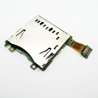 SD Memory Card Reader Slot Socket Tray with PCB Board Flex Cable Connection Replacement Compatible with Nintendo 3DS 1pc