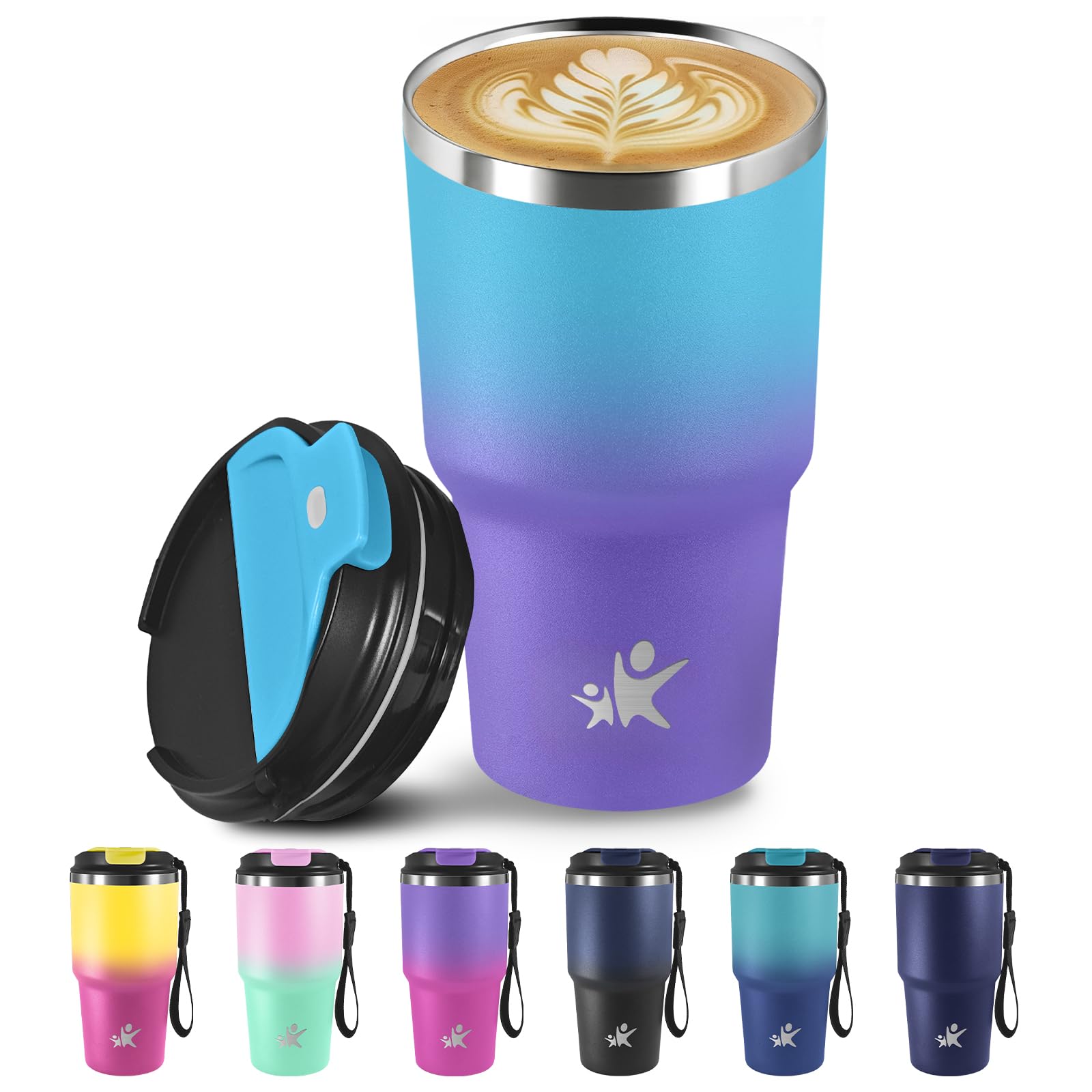 Grsta Thermal Mug - 20oz - Coffee Thermos, Thermal Tumbler with Lid, Portable Airtight Travel Mug, Travel Mug, Travel Tumbler for Hot and Cold Coffee, Water and Tea