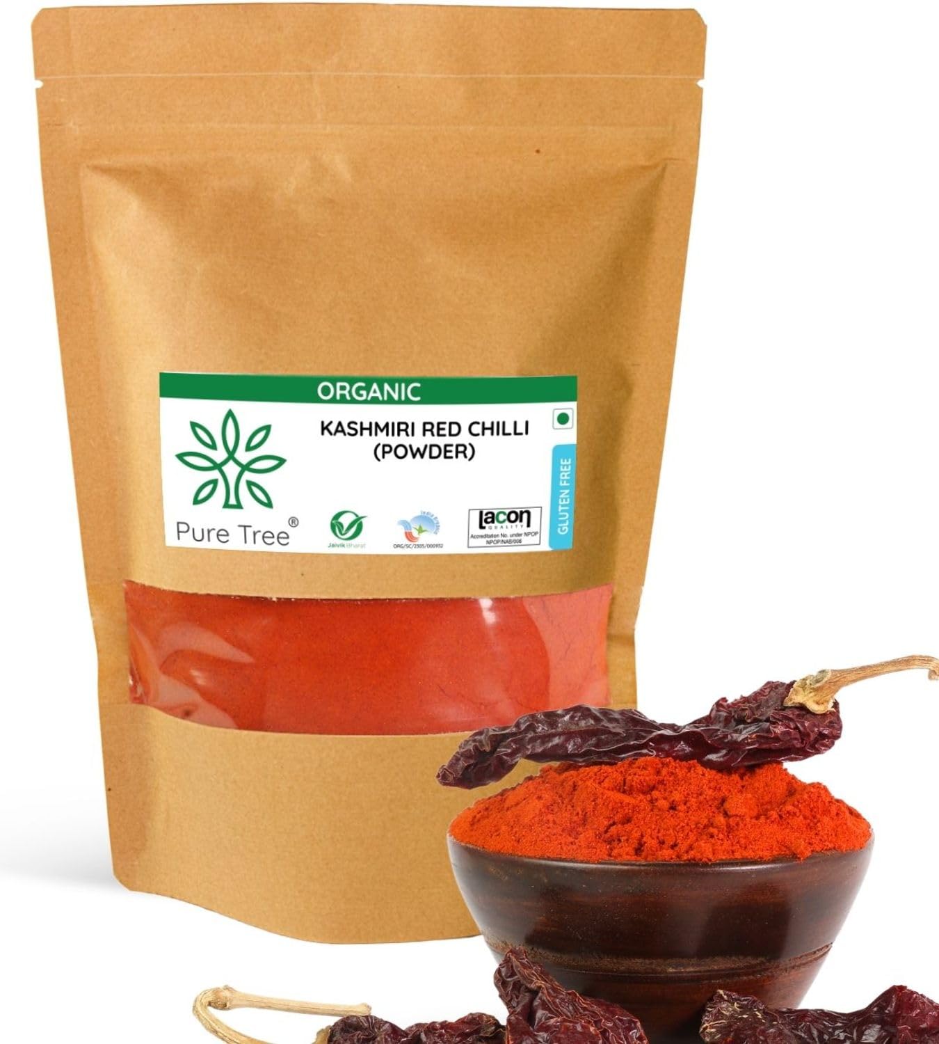 Pure Tree Certified Organic Kashmiri Red Chilli Powder | 100 g | Kashmiri Lal Mirch Powder | Organic Red Chilli Powder | Kashmiri Laal Mirch gives Vibrant Red Color & Mild Heat to your dishes (B0DJ4SXTTN) Amazon Price History, Amazon Price Tracker