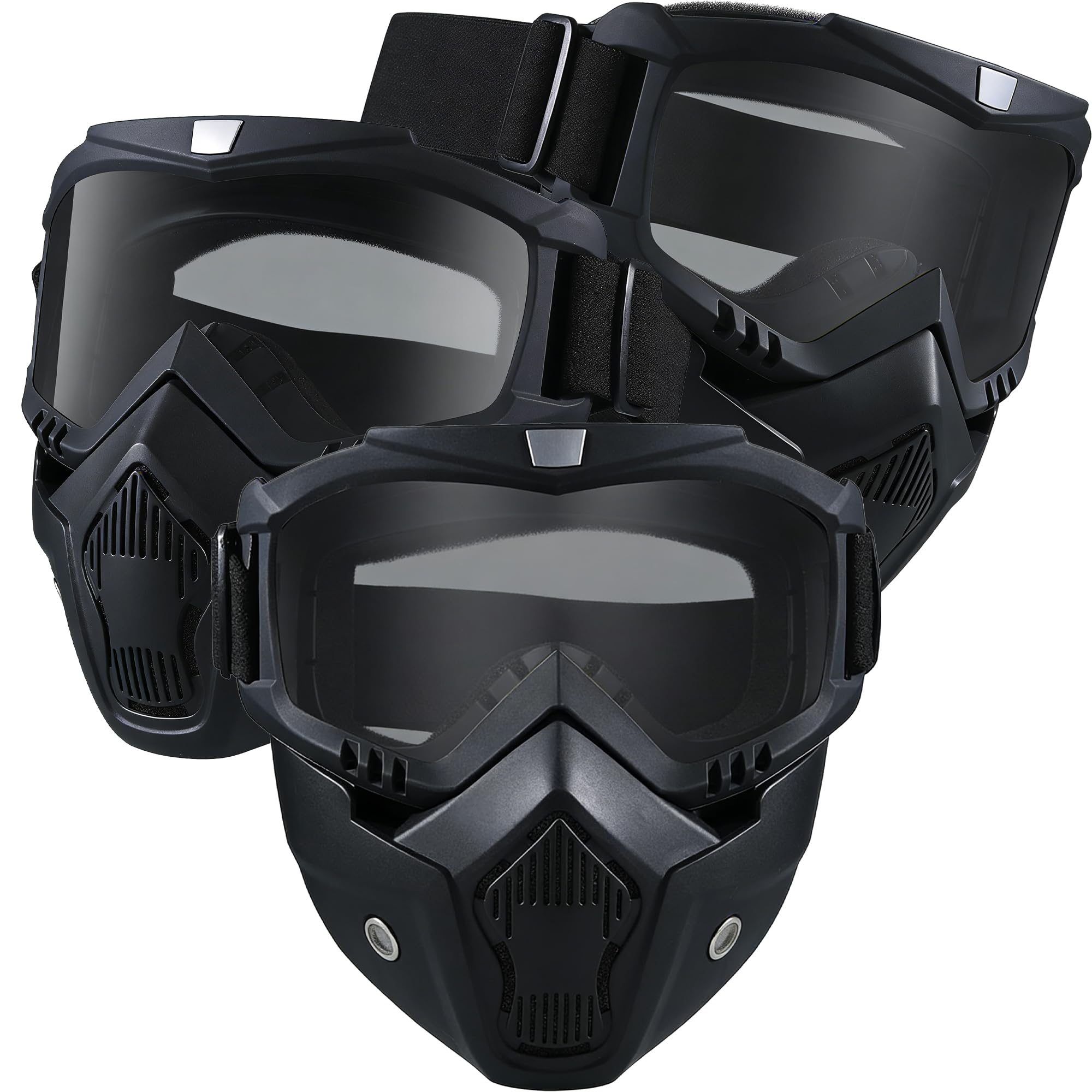 Paintball Mask Anti Fog,Tactical Full Face Mask Ski Mask Goggles Detachable Adjustable,Motorcycle Riding Face Protection