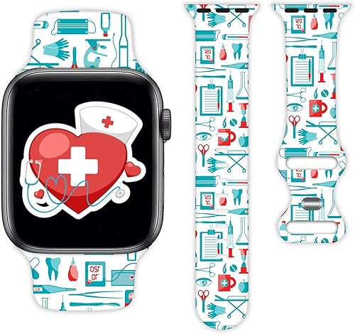 Miniatura 26 de Watch Band Compatible with Apple Watch 38mm 40mm 41mm 42mm 44mm 45mm for Women Men Sport Silicone Wristbands Strap for IWatch Series 7 6 5 4 3 2 1