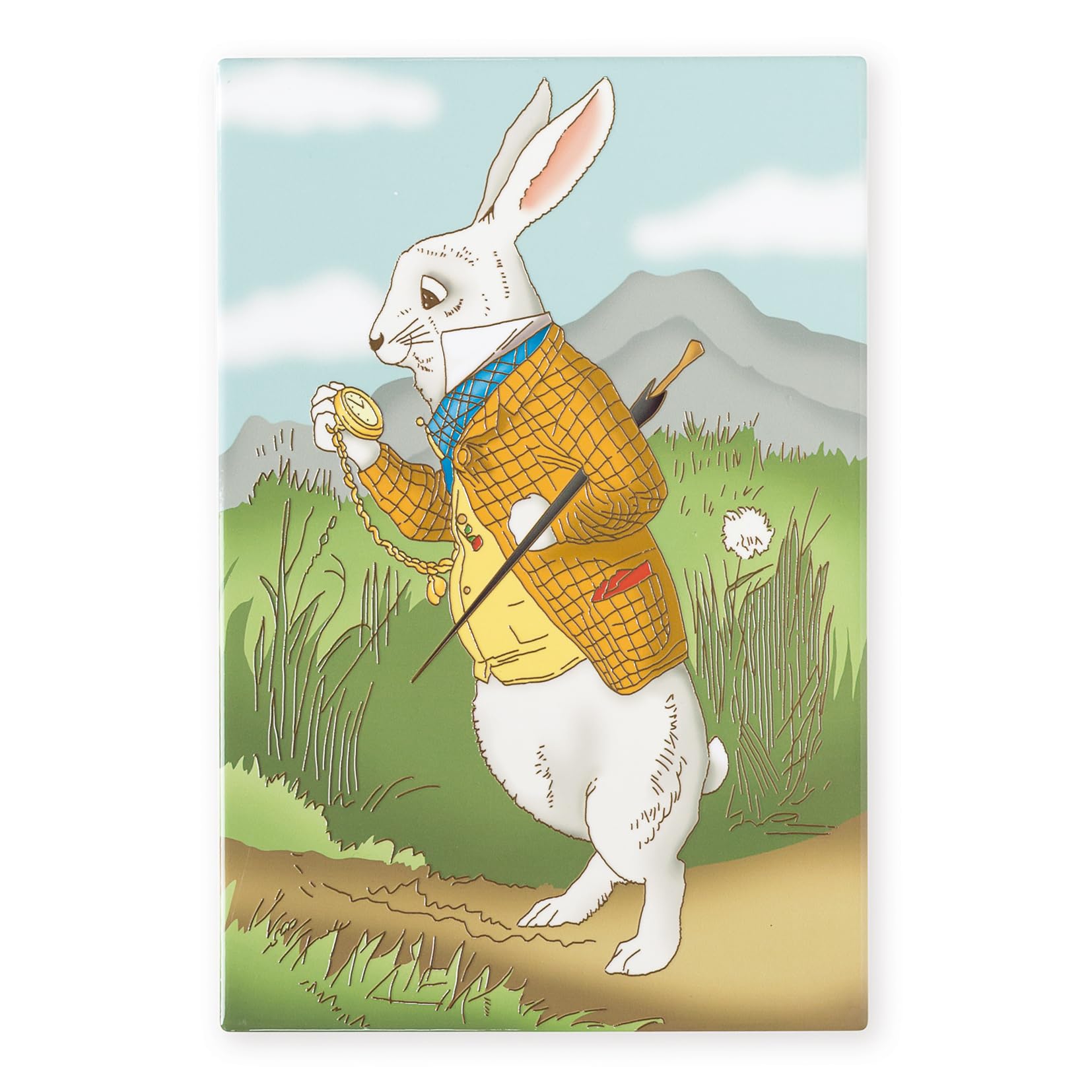 Art of Arora 2902 Alice in Wonderland White Rabbit Ceramic Tile Picture Plaque Wall Art 30 x 20cm