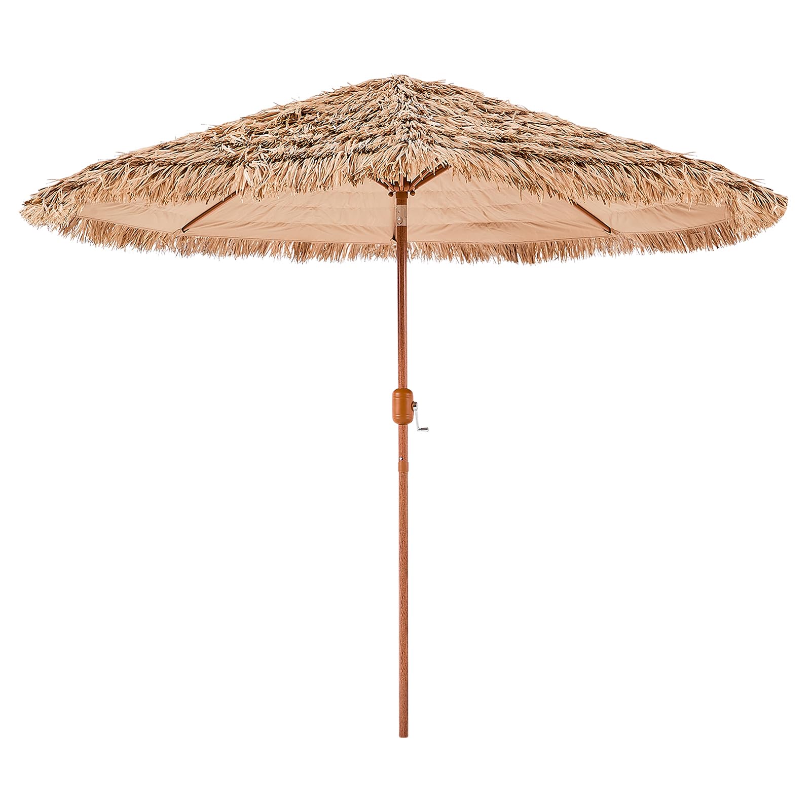 VEVOR Tiki – Parasol de terrasse inclinable, style hawaïen avec chaume en polypropylène durable, pour plage, terrasse, bord de piscine, arrière-cour et jardin
