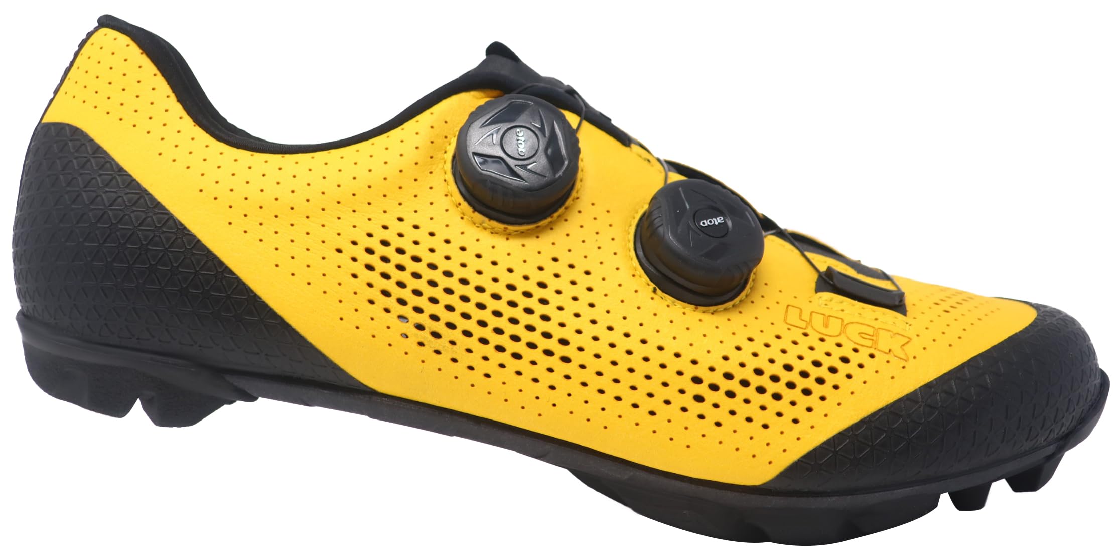LUCK Optim, Zapatillas de Ciclismo MTB con Suela de Carbono y Doble Cierre rotativo.