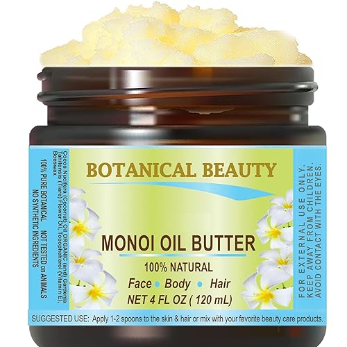 Miniatura 10 de MANTECA DE ACEITE MONOI Orgánico Pure Natural Virgen Sin Refinar RAW 16 Fl. Oz.- 16.2 fl oz para CARA, PIEL, CUERPO, CABELLO DAÑADO y UÑAS