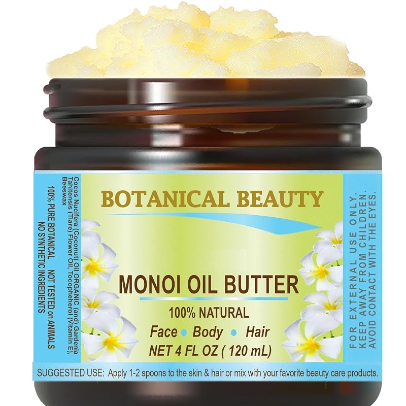 Botanical Beauty Manteiga de Óleo de Monoi virgem não refinada, 120 mL
